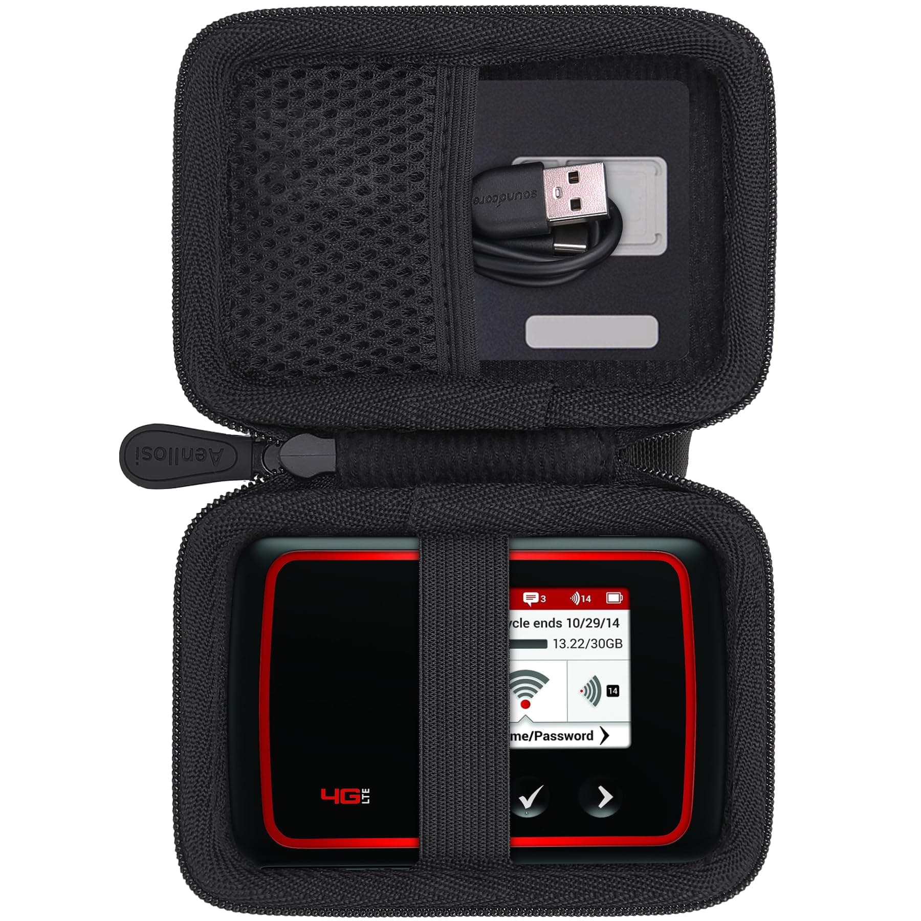Aenllosi Hard Carrying case for Fits Jetpack Verizon MiFi 6620L Jetpack 4G LTE Mobile Hotspot (Travel case)
