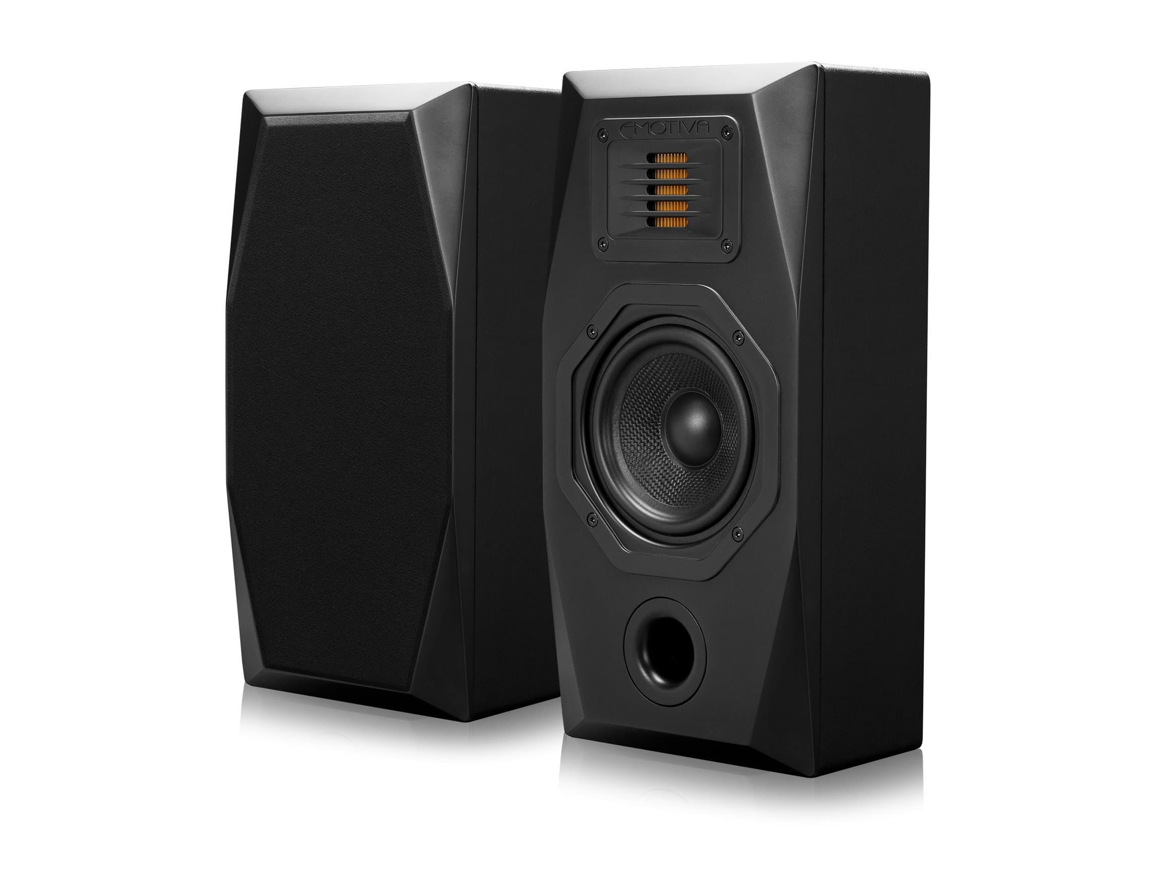 Emotiva Audio Surround Wall Mounted Home Speaker Set of 2 Black (E1)