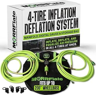 Mega Quad Tire Inflator Hose Kit - Fits Up to 200" Wheelbase, 4 Tire System - High-Flow, Heavy-Duty Off-Road Inflation for Jeeps, SUVs & RVs - Fast, Durable & Portable (Hose Kit Only)