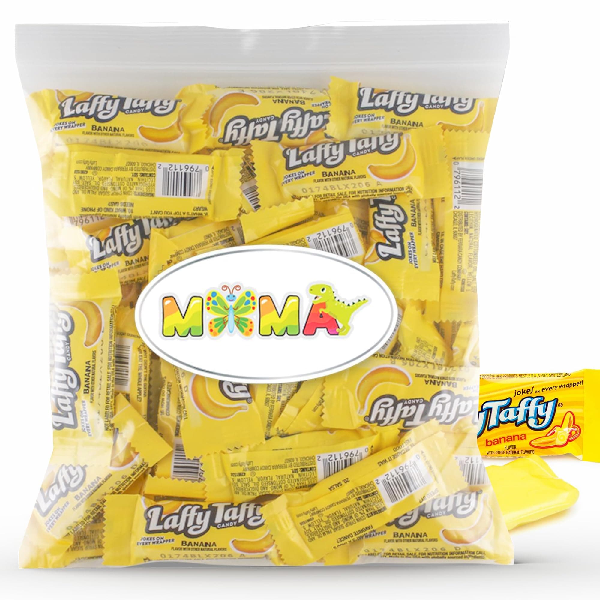 Laffy Taffy Gluten-Free Easter Candy - (2LB) Banana Deliciously Stretchy Candy for Easter, Snacking and Sharing - Taffy Candy Individually Wrapped
