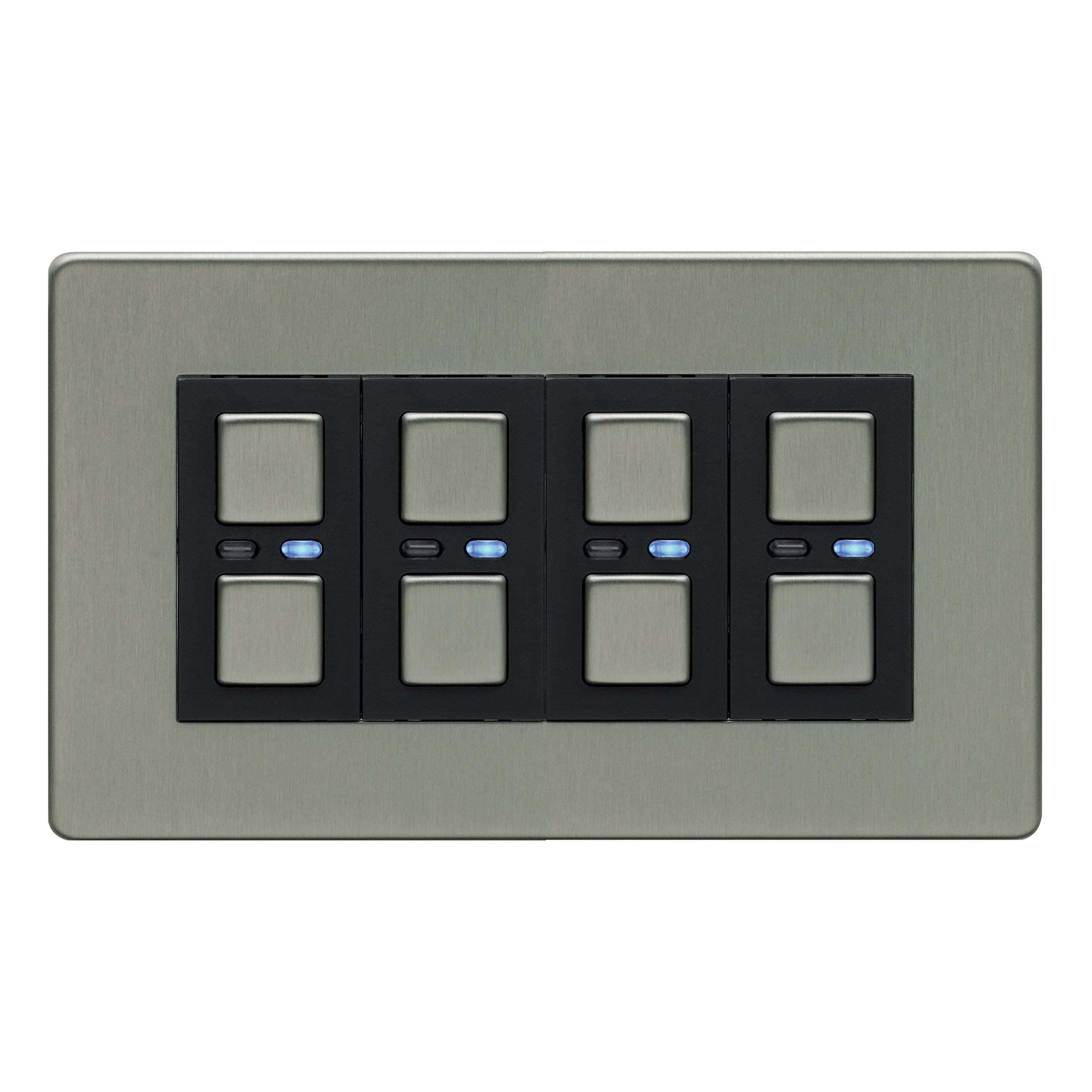 Lightwave LW440SS Connect Series Smart Dimmer, 210 W, 240 V, Stainless Steel, 4 Gang
