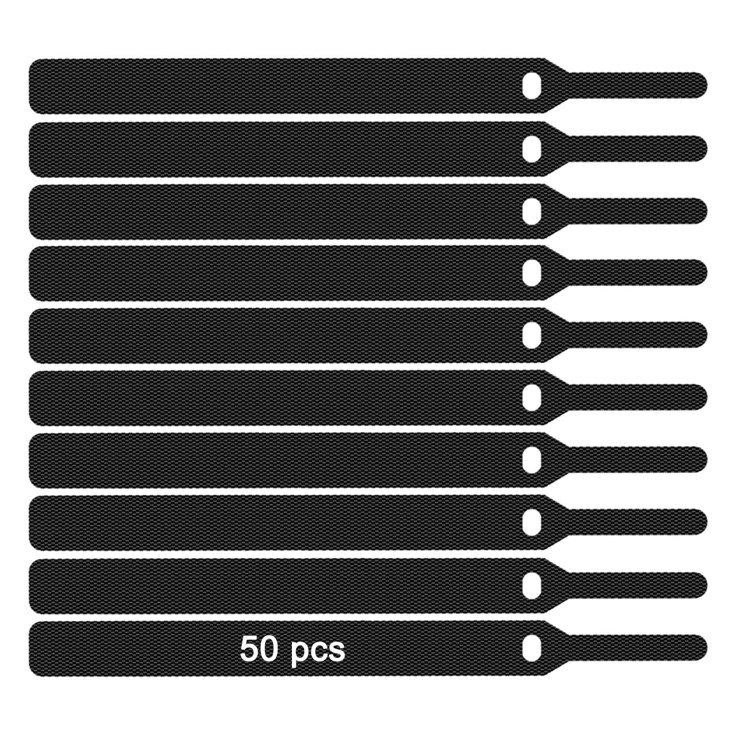 upHere 50 PCS Reusable Fastening Cable Ties,Cable Organizer,Adjustable Strap Fastener, Simple Cord Organizer for Computer Cables(Black),CT504