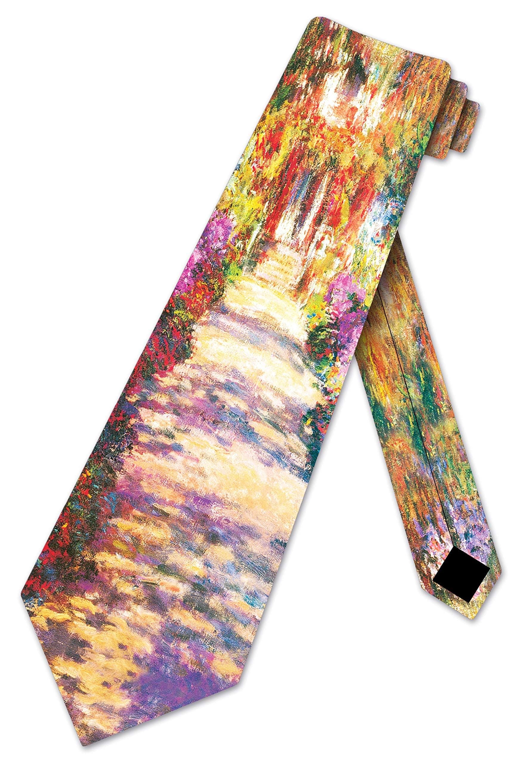 Monet Ties Viale del Giardino Art Necktie Mens