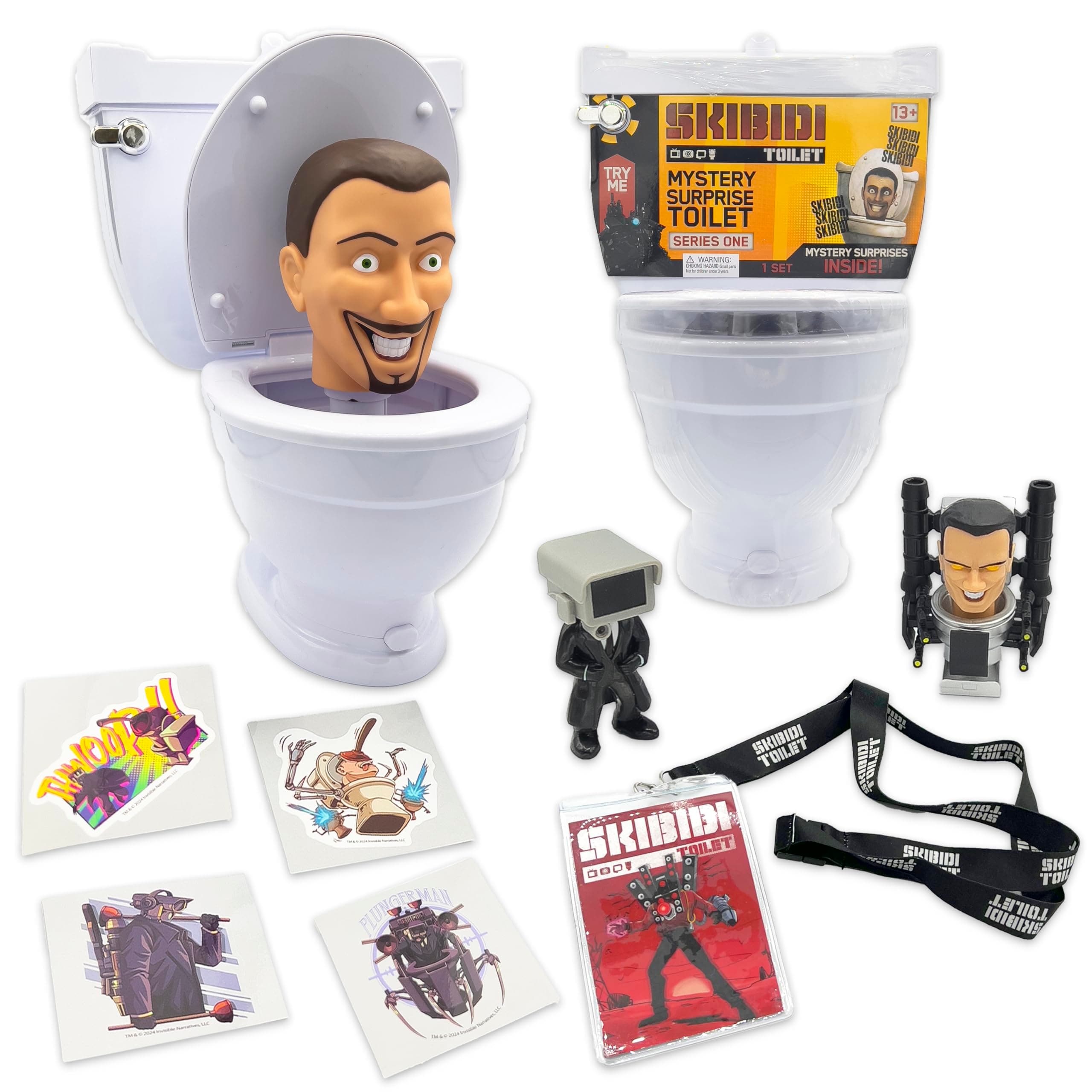 Mystery Toilet Mystery Toilet with Surprise Toys to Discover Inside, Officially Licensed Skibidi Toilet Merch