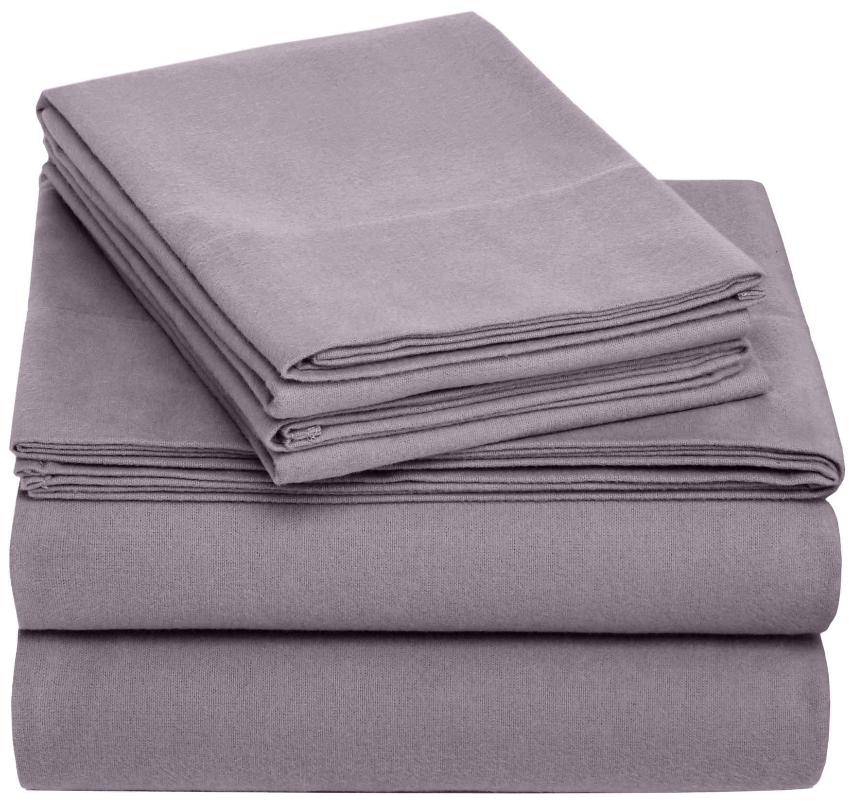Amazon Brand – Pinzon Cotton Flannel Bed Sheet Set - Twin, Graphite