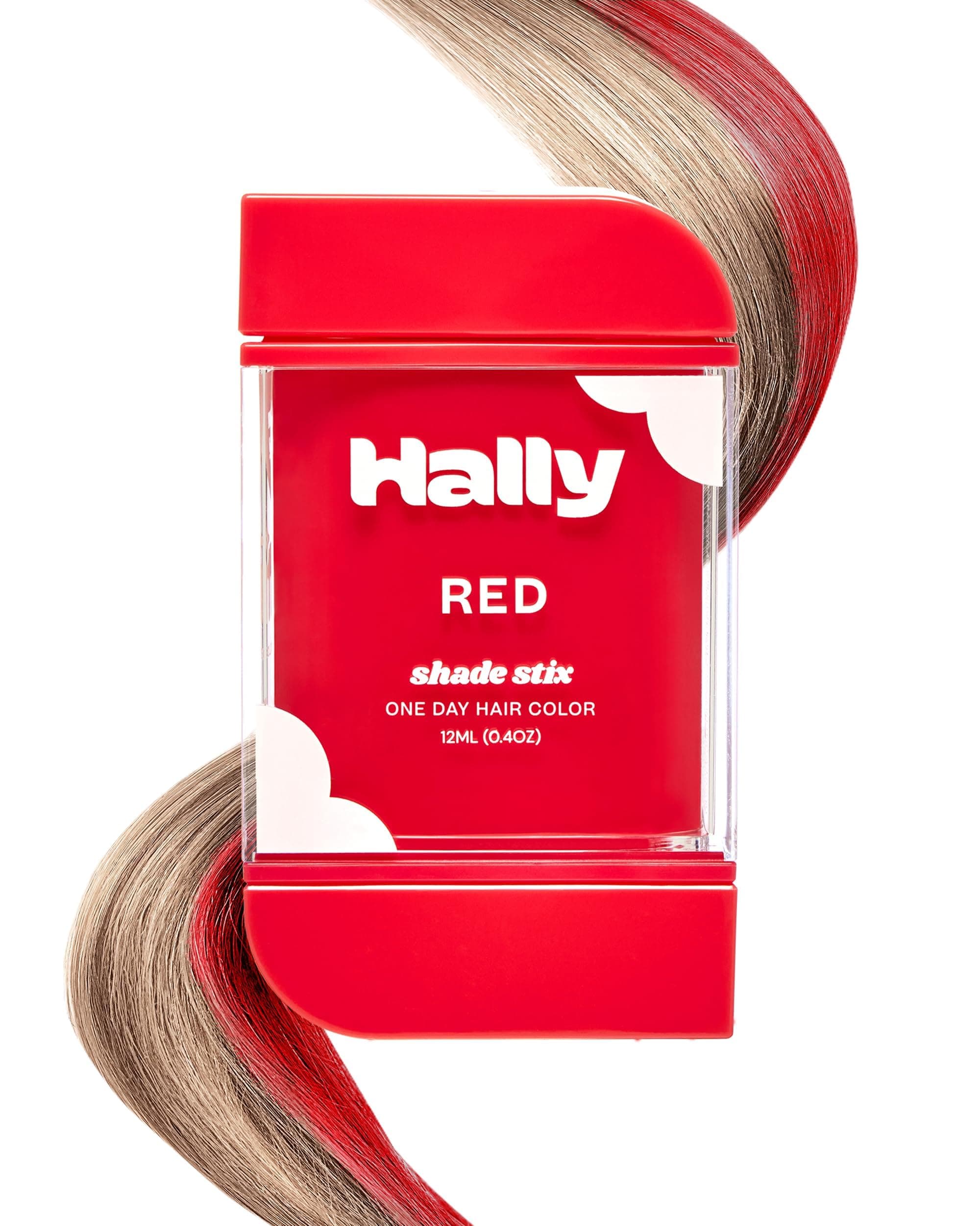 Temporary Hair Color, Shade Stix (Red) - Hair Makeup Accessories for Kids, Teens & Adults - 12 ml Washable Hair Chalk & Dye for Festivals, Sporting Events & Parties