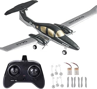 RC Plane Remote Control Airplane RTF 2 Chanel Radio Control Diamond Airpcraft for Beginners Wingspan 550mm (2 Batteries)