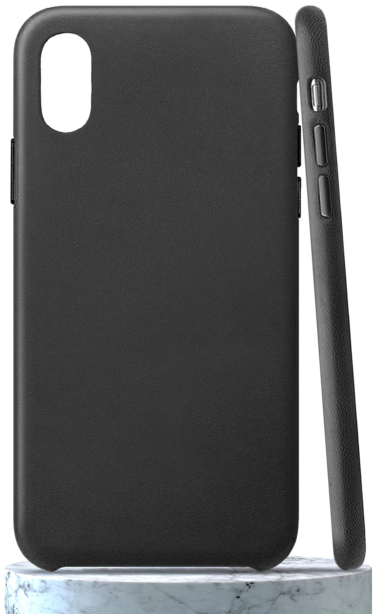 LONLI Classic | Genuine Nappa Leather Case (for Apple iPhone Xs, Black)