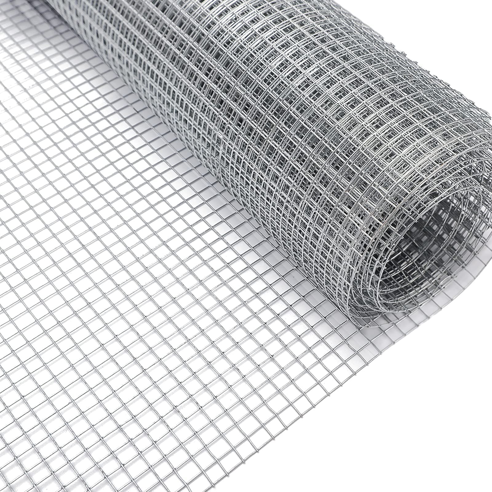 Ditole 24in×10ft Hardware Cloth 1/4inch 23 Gauge Hot-Dipped Galvanized Chicken Wire Fence, Wire Mesh Roll with Dipped Gloves and Zip Ties,for Garden Fence Poultry Fence Chicken Coop Run Snake Fence