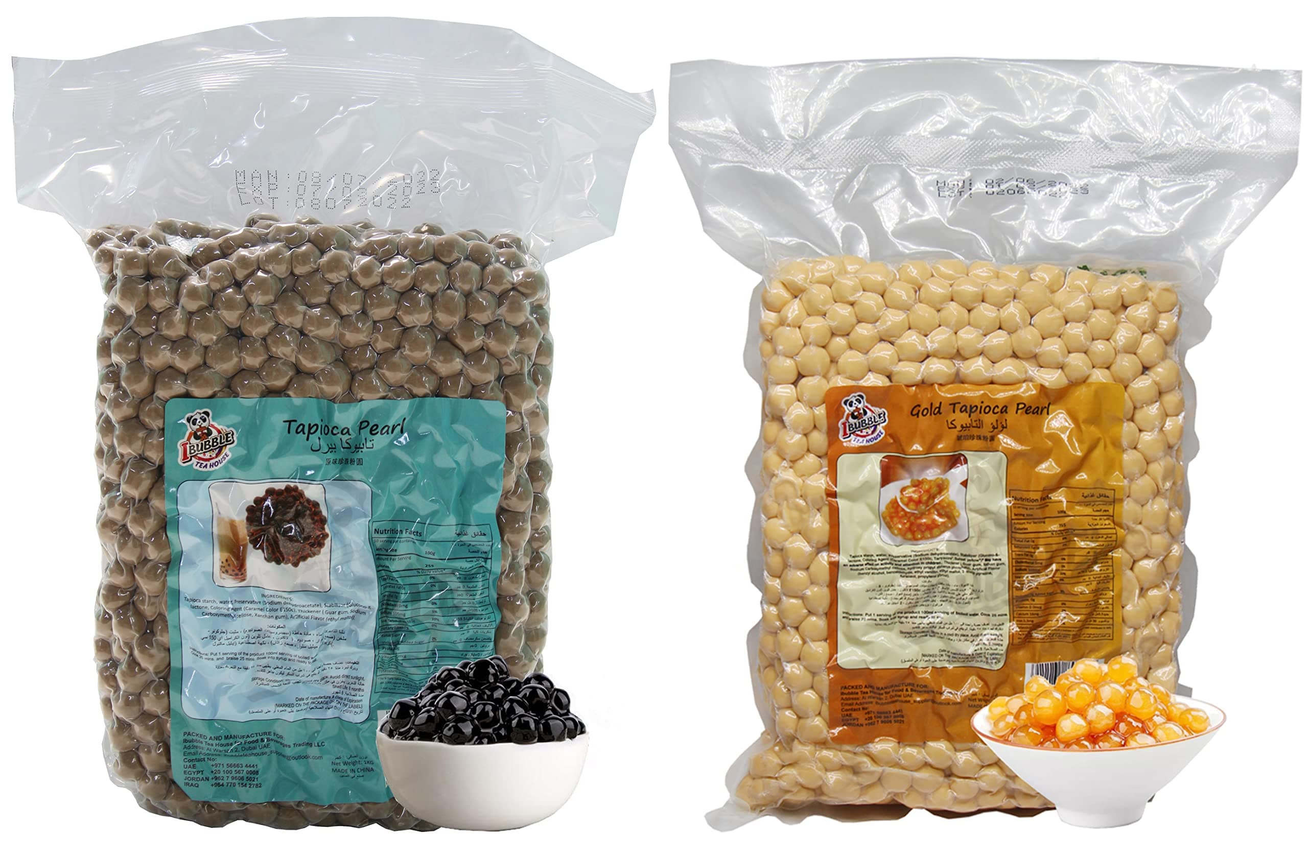Black Tapioca Pearl 1kg and Gold Tapioca Pearl 1kg
