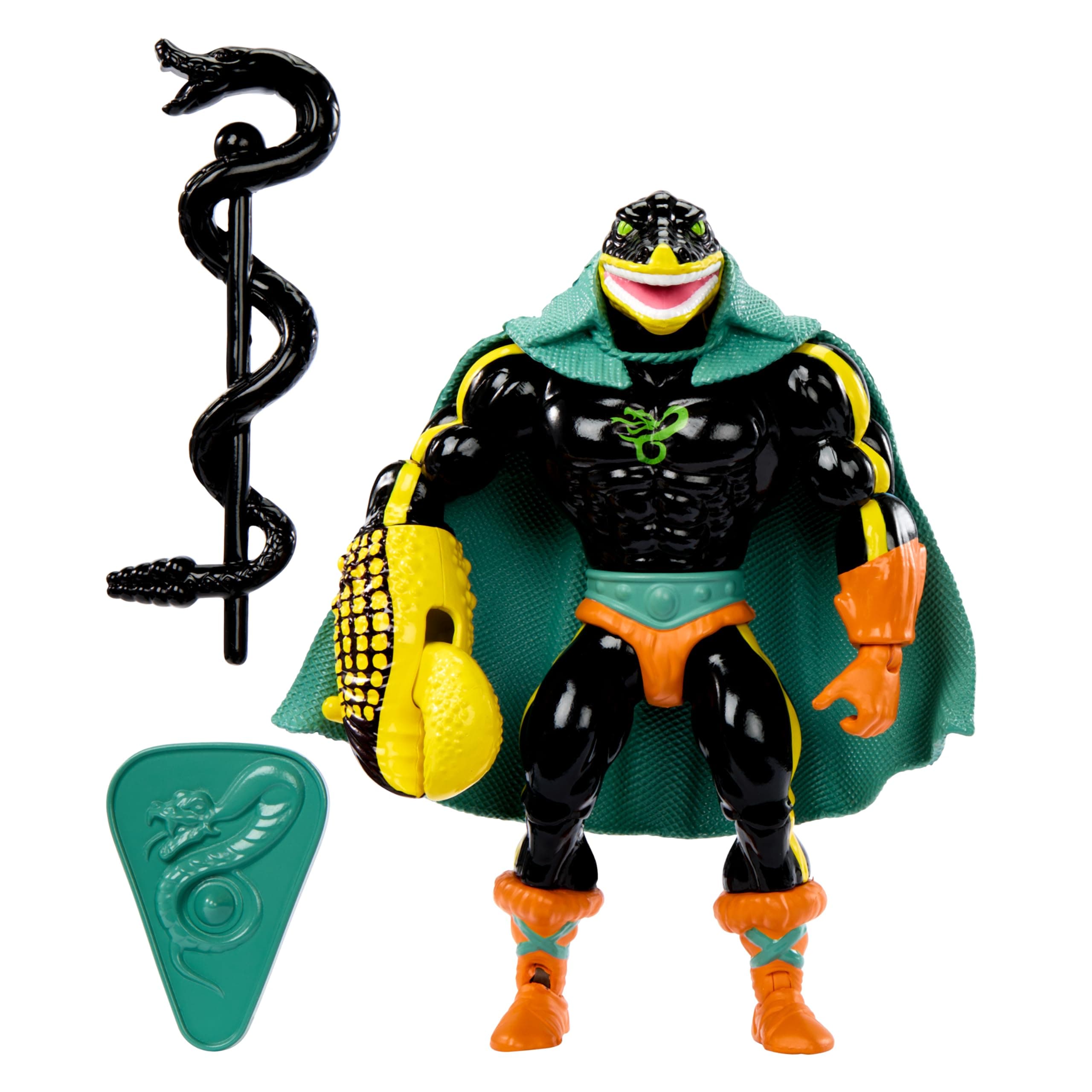 MOTU Origins Cartoon Collection Lord Gr'asp, Snake Man Action Figure with Claw, Shield and Staff, Toy Gift for Boys and Girls +6 Years, HYD30