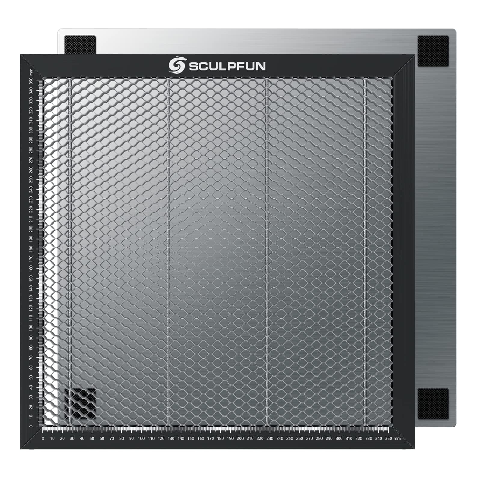 SCULPFUNHoneycomb Working Table 400x400x22mm, Honeycomb Laser Bed for CO2 or Diode Laser Engraver and Cutting Machine, Laser Engraver Accessories, Fast Heat Dissipation, Smooth Edge Cutting