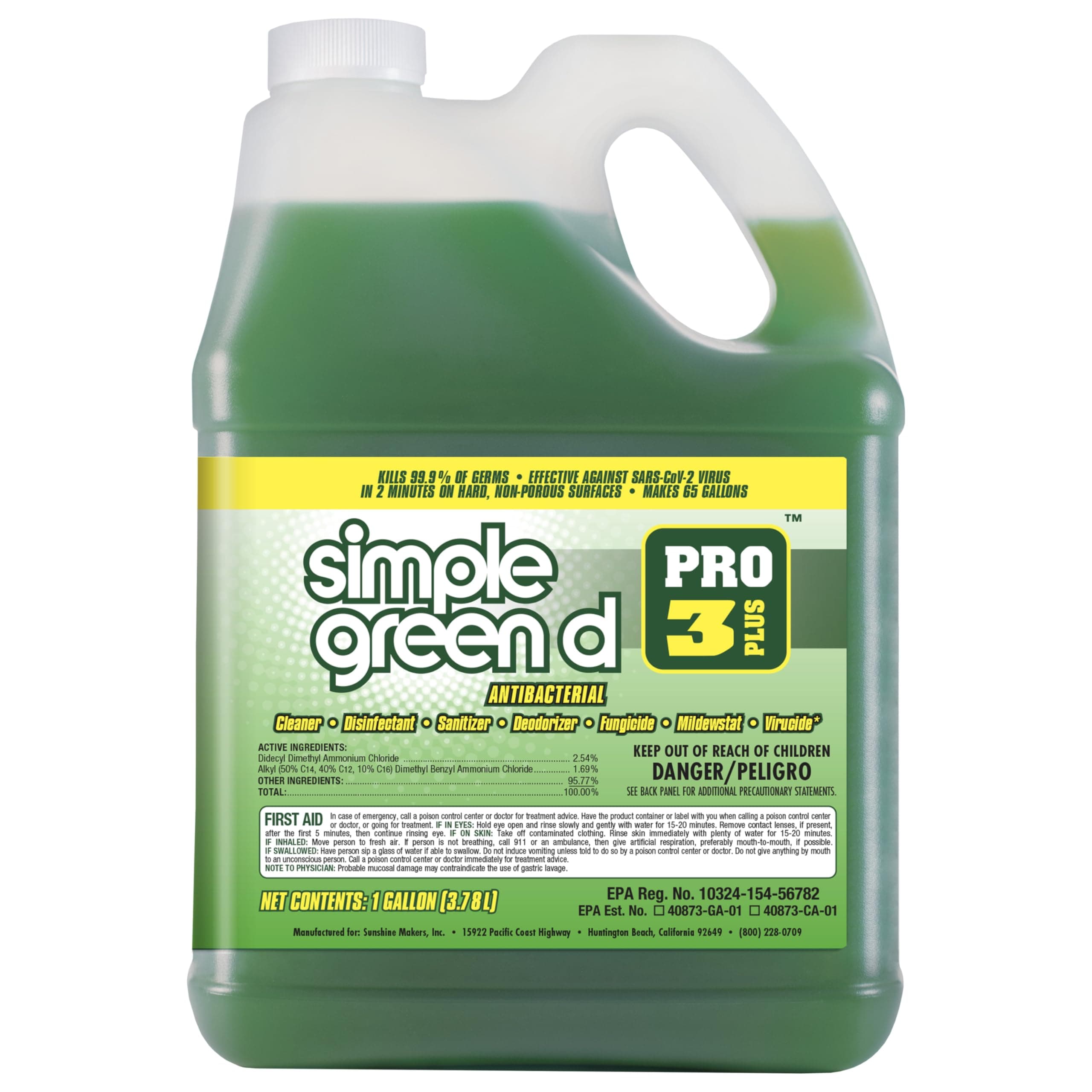 Simple Green D Pro 3 Plus Disinfectant 1 Gallon