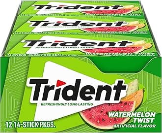 Watermelon Twist Sugar Free Gum - with Xylitol - 12 Packs (168 Pieces Total)