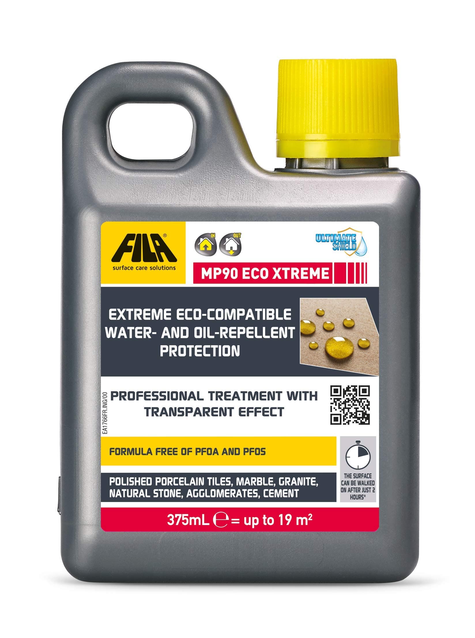 MP90 ECO XTREME, Extreme Worktop Stainproof and waterproof sealant, Natural Stone Sealer, Invisible Look Protection for Marble, Porcelain tile sealant, 375ml