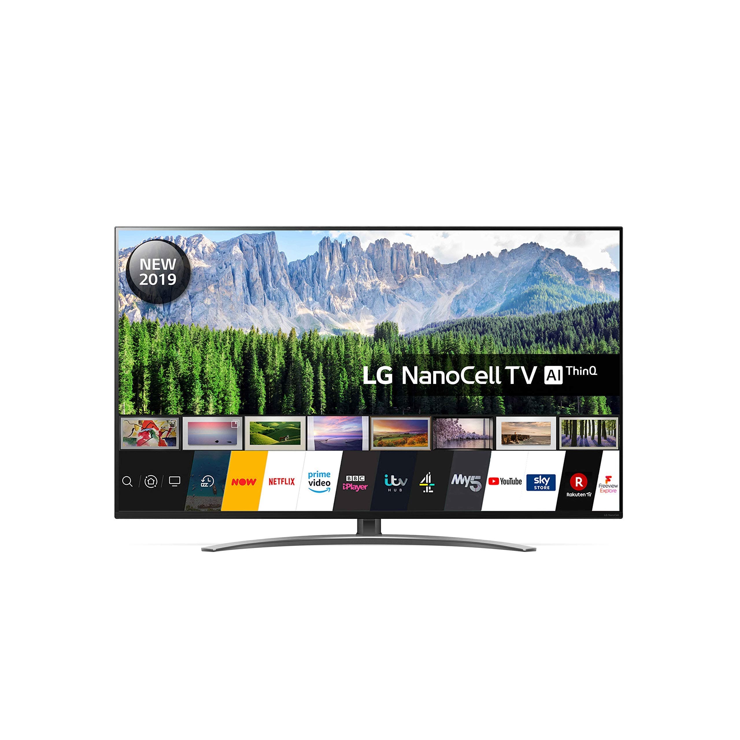 LG 55SM8600PLA 55 Inch UHD 4K HDR Smart NanoCell LED TV with Freeview Play - Dark Steel Silver (2019 Model) (Renewed)