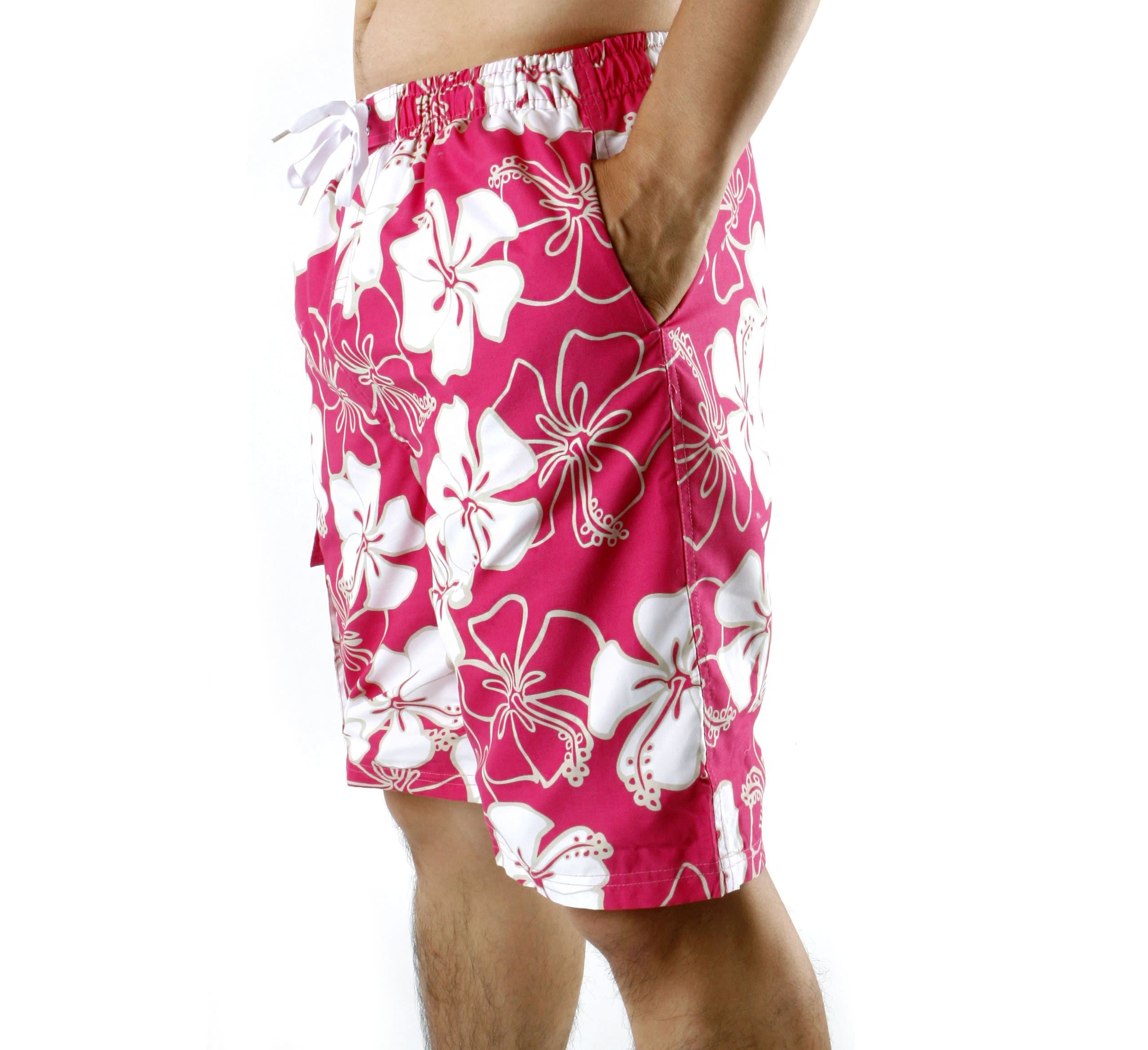 Pasha Surf Men's Trunks Board Short Swim Trunks (Medium - 100, Pink)