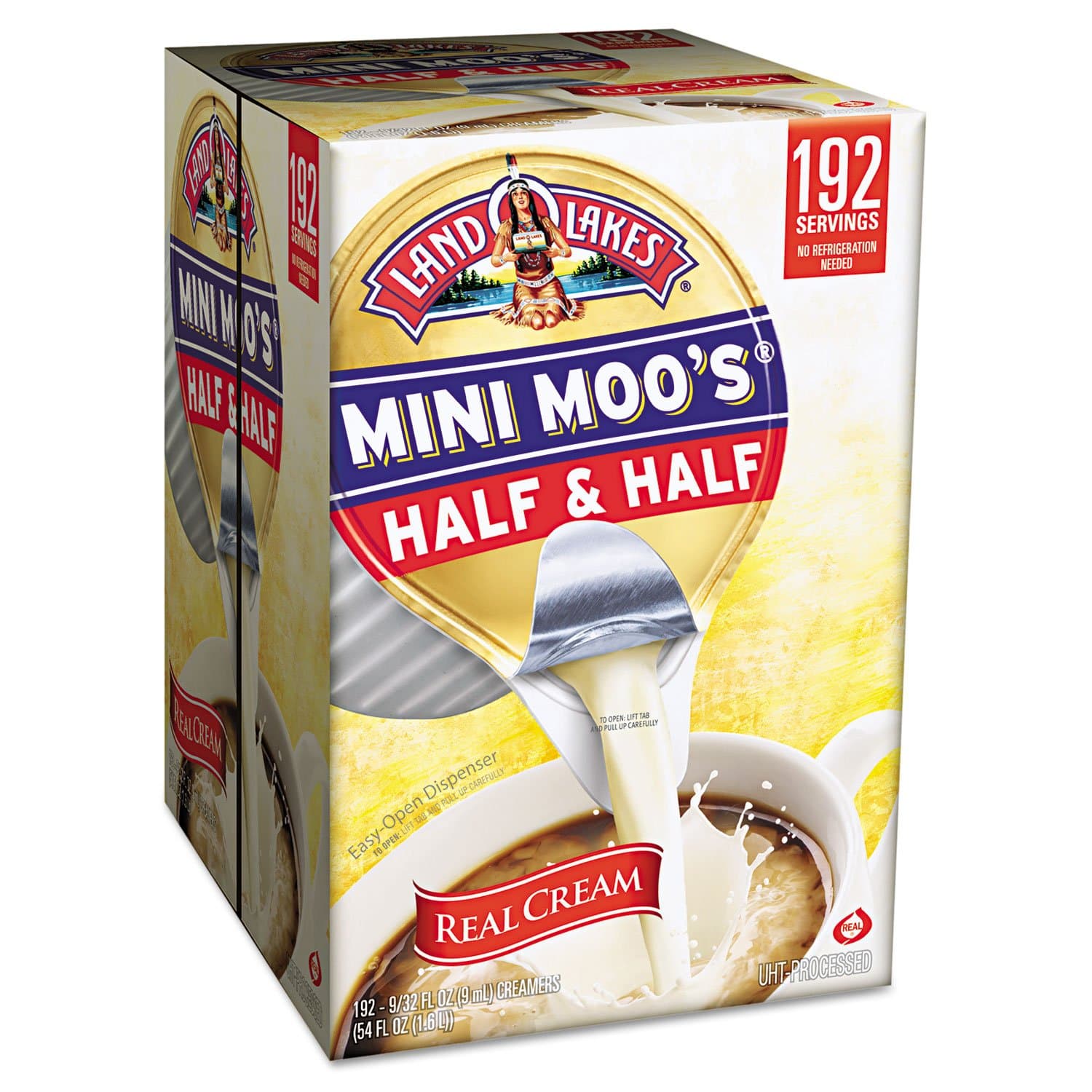 Land O Lakes Mini Moos Creamer Half & Half Cups 192Count 54 Fl Oz (Pack May Vary), Individual Shelf-Stable Half & Half Pods for Coffee Tea Hot Chocolate, Made With Real Cream