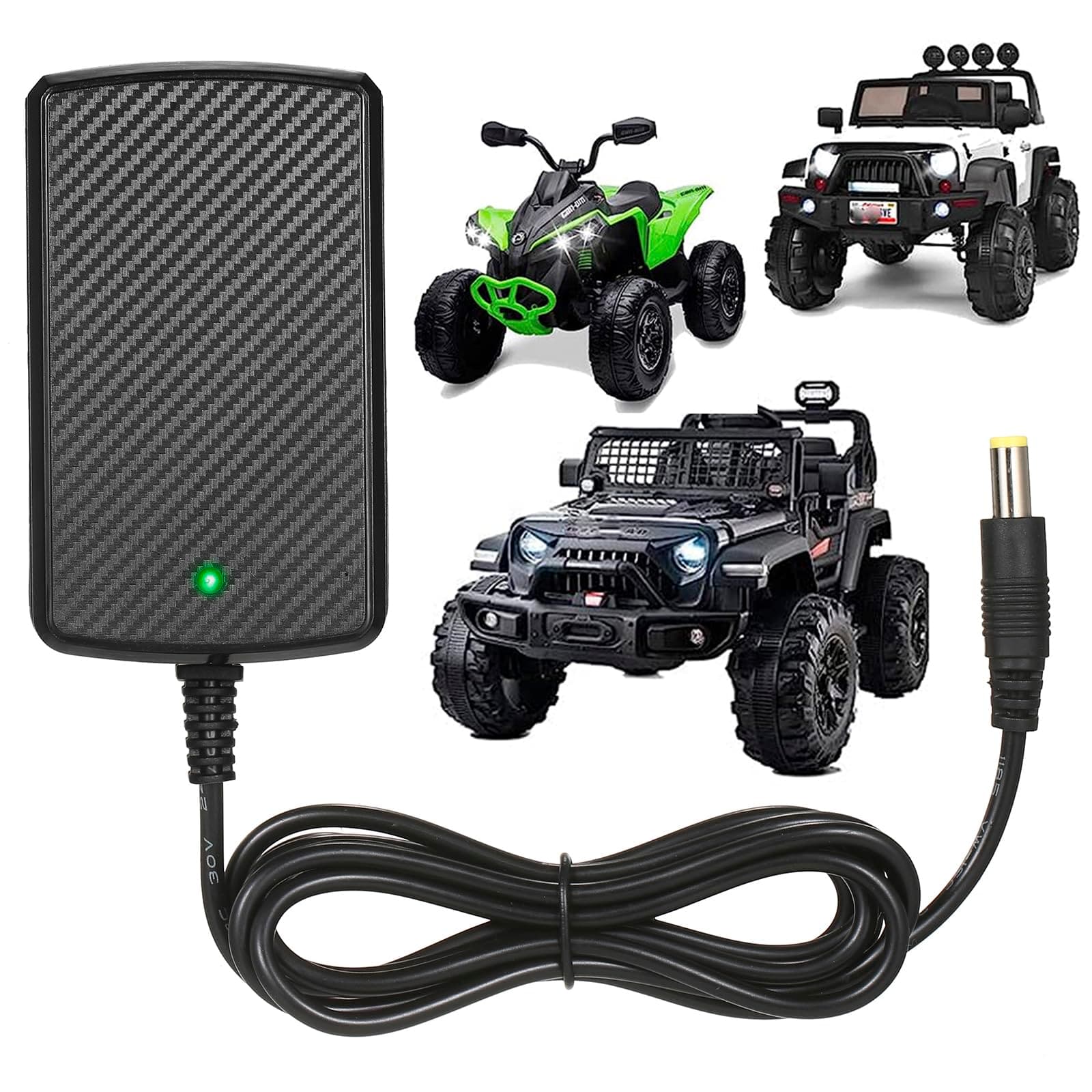 24V Charger for Kids Ride On Car Toys 24 Volt Battery Charger Wrangler SUV Kid Trax Dynacraft Toy Car Jeep ATV Quad Disney Electric Ride-On Charger 24V Battery Charger