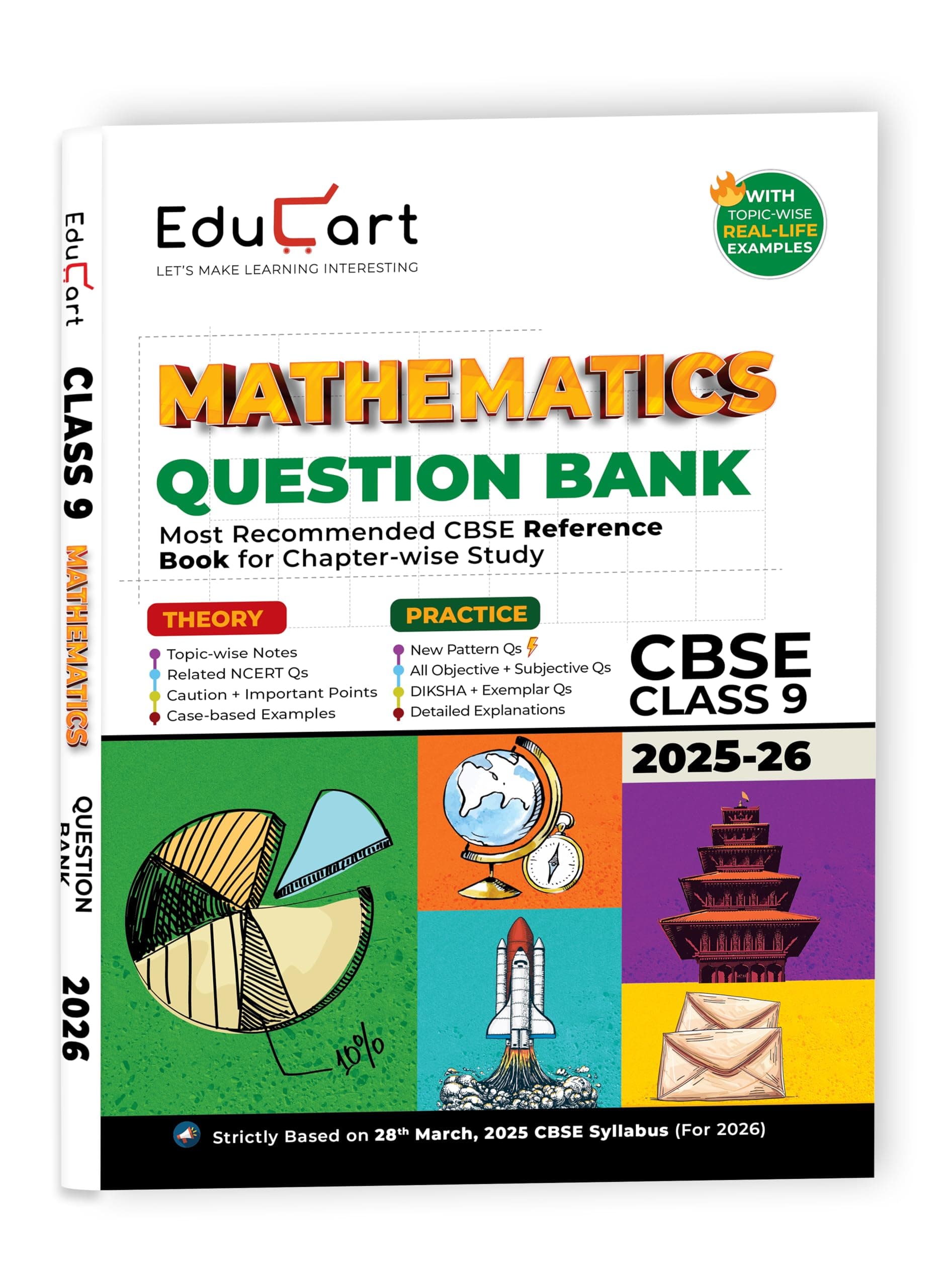 Educart CBSE Question Bank Class 9 Mathematics 2025-26 on new Syllabus 2026 (Most Recommended NCERT based Reference Book) Paperback – 27 March 2025