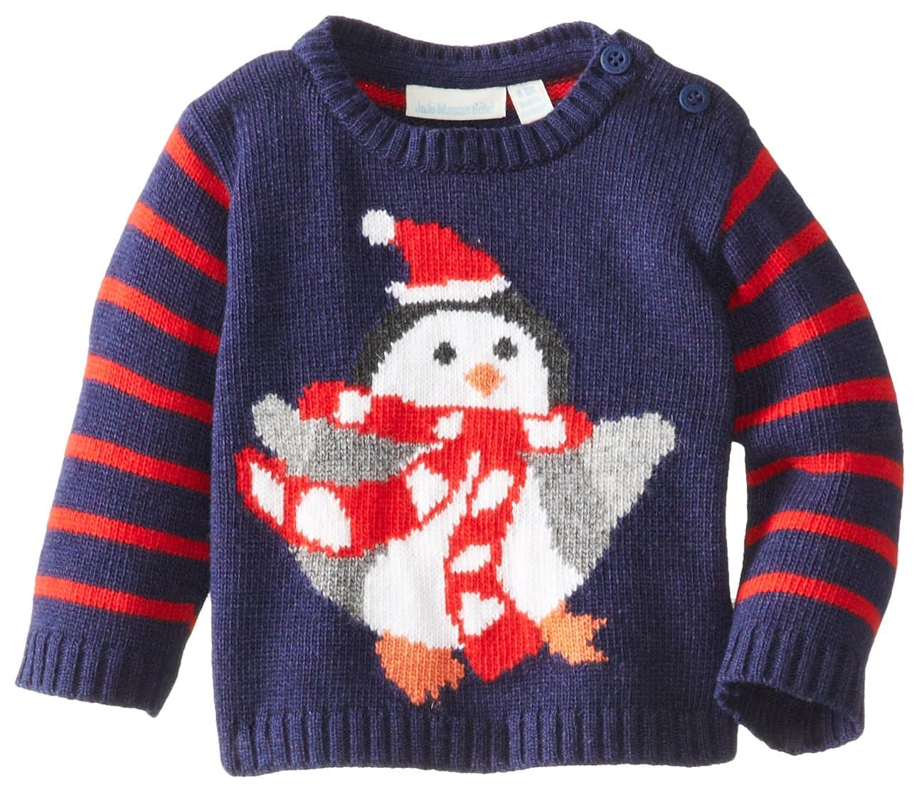 JoJo Maman Bebe Little Boys' Penguin Jumper