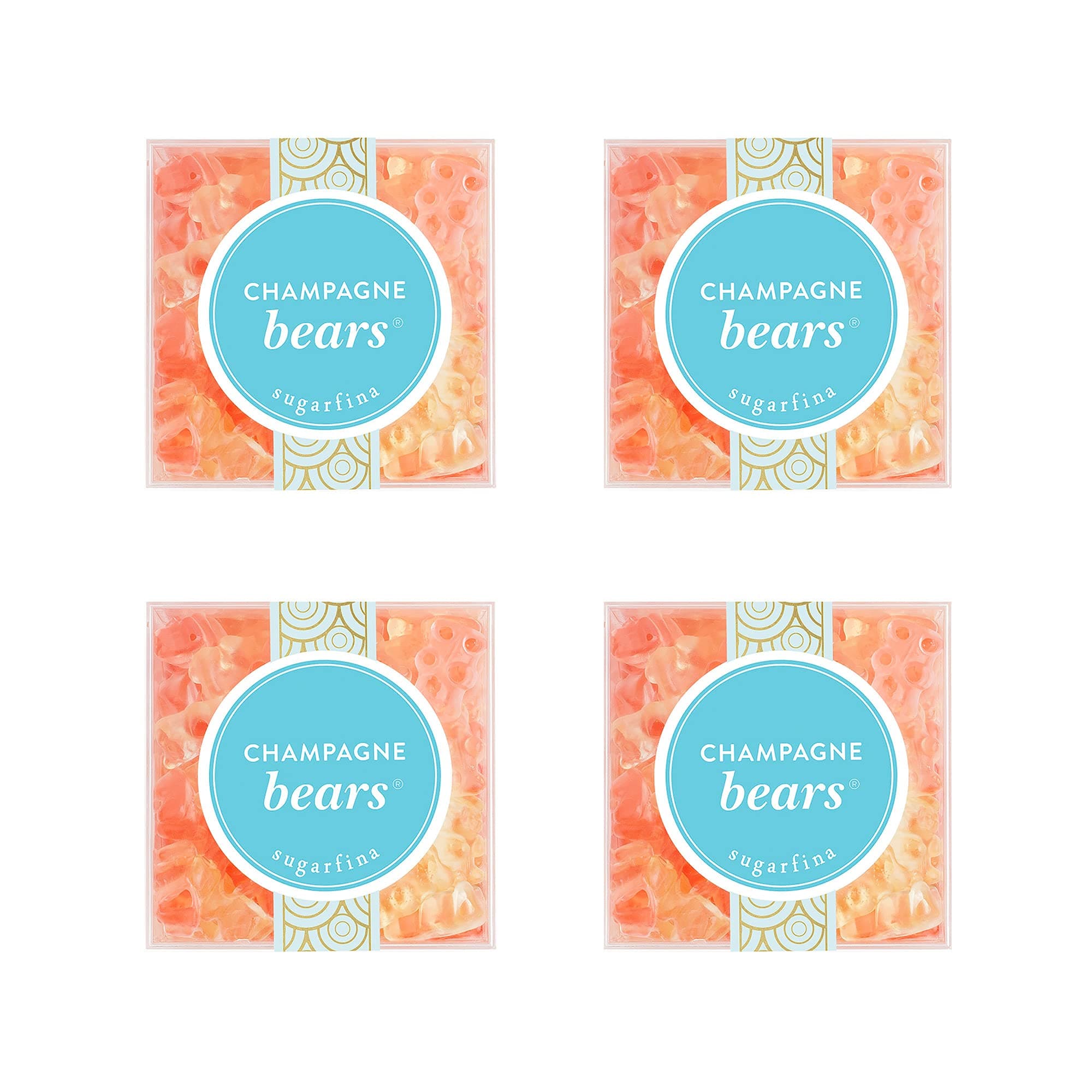 Champagne Bears Small Candy Cube, Gummy Bear, 3.9oz, 4 Count