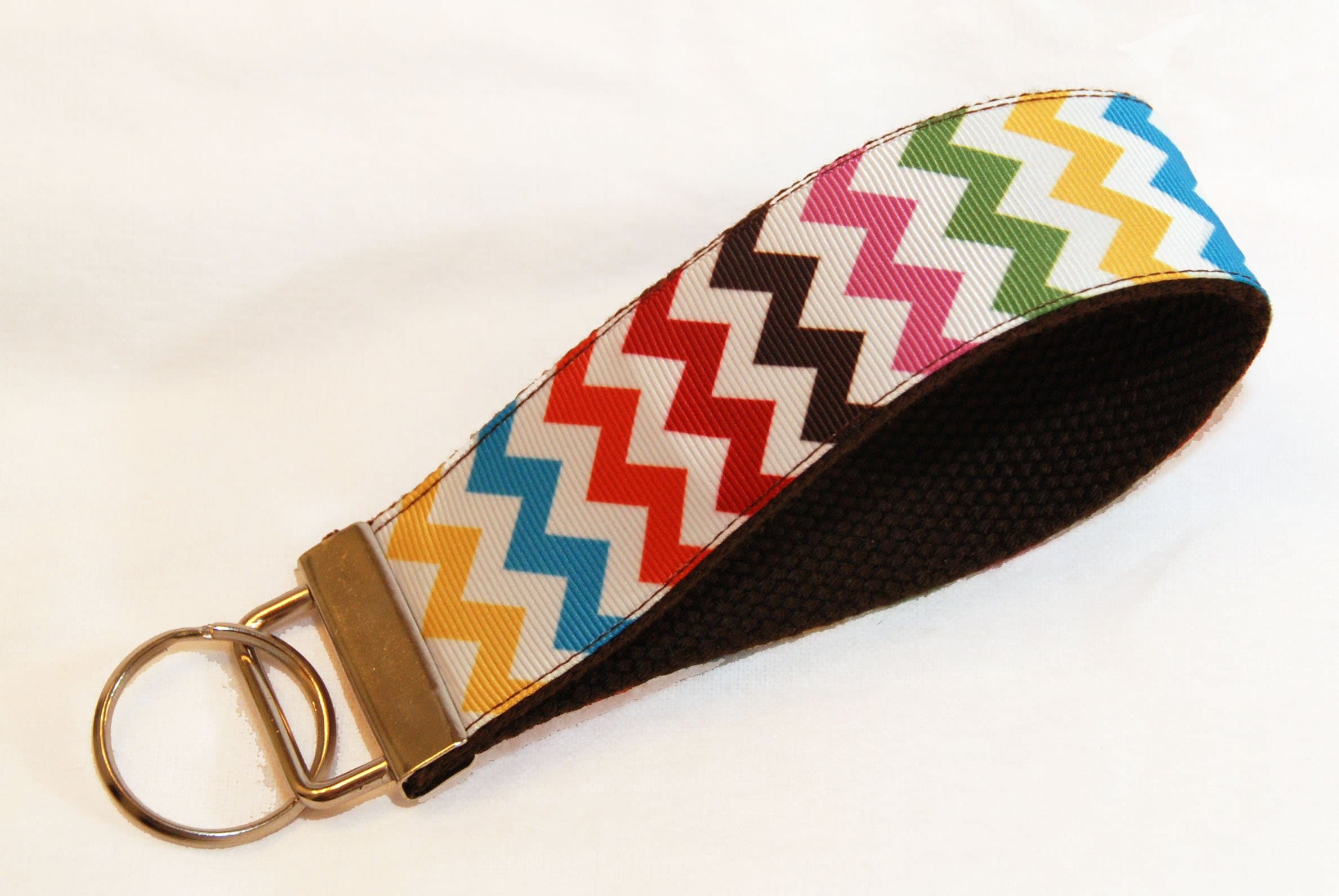 Chevron Wristlet Key Fob