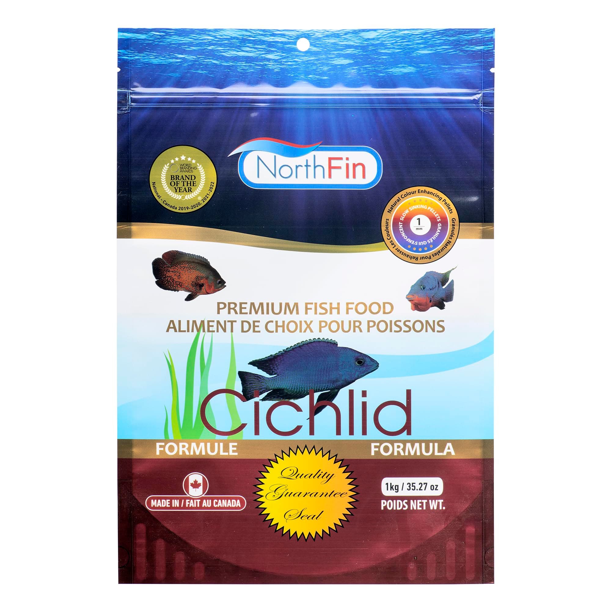 Food Cichlid Formula 1mm Pellet 1kg Package
