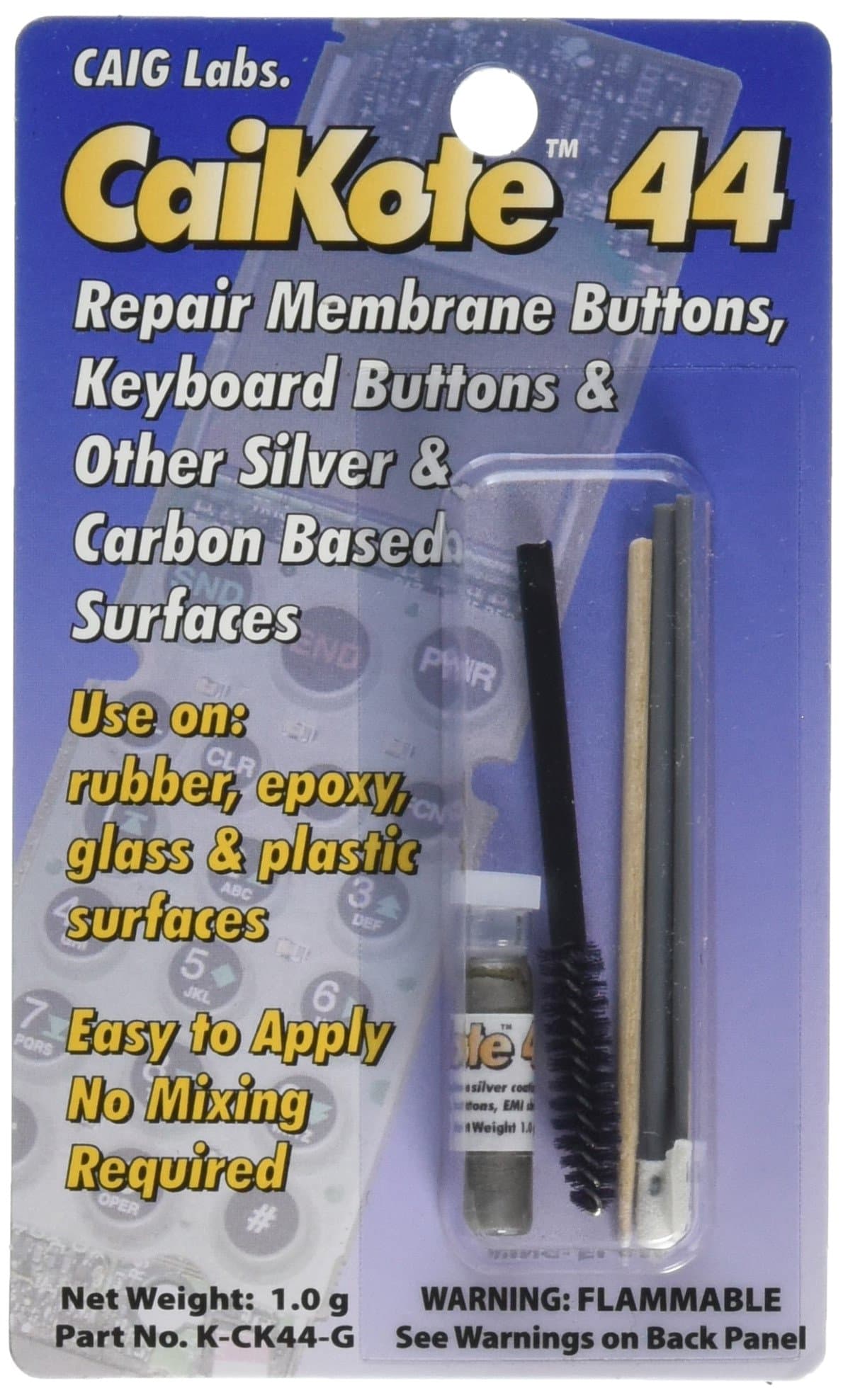 CAIG LABORATORIES CaiKot 44, Conductive Silver/Carbon Coating for most surfaces