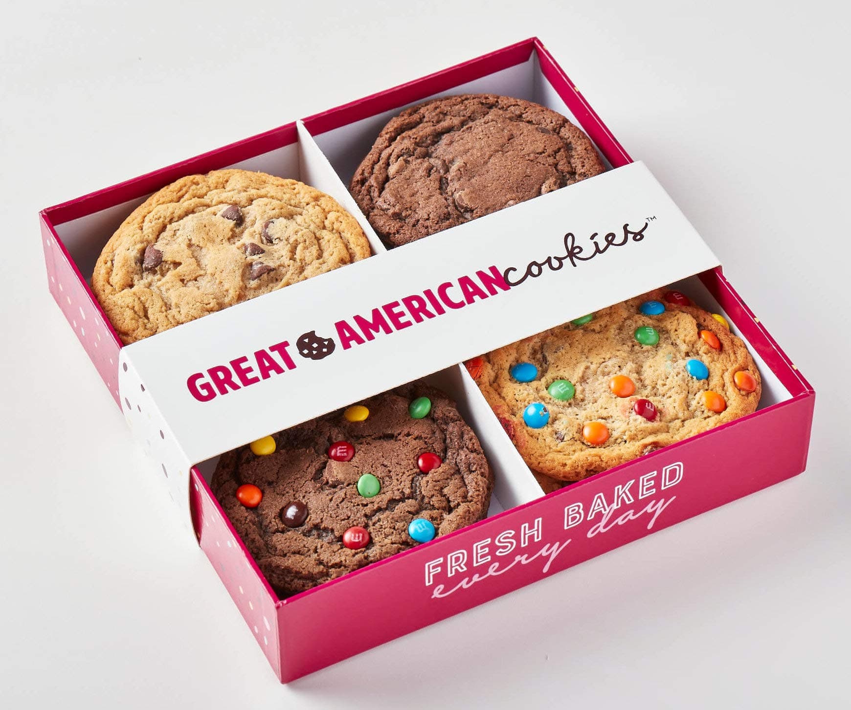 Great American Cookies - 12 Chocolate Assorted Box Fresh Baked Assorted Cookies - Baked Daily, Hand Scooped and Never Frozen - Great for birthday, graduation, parties, or special events
