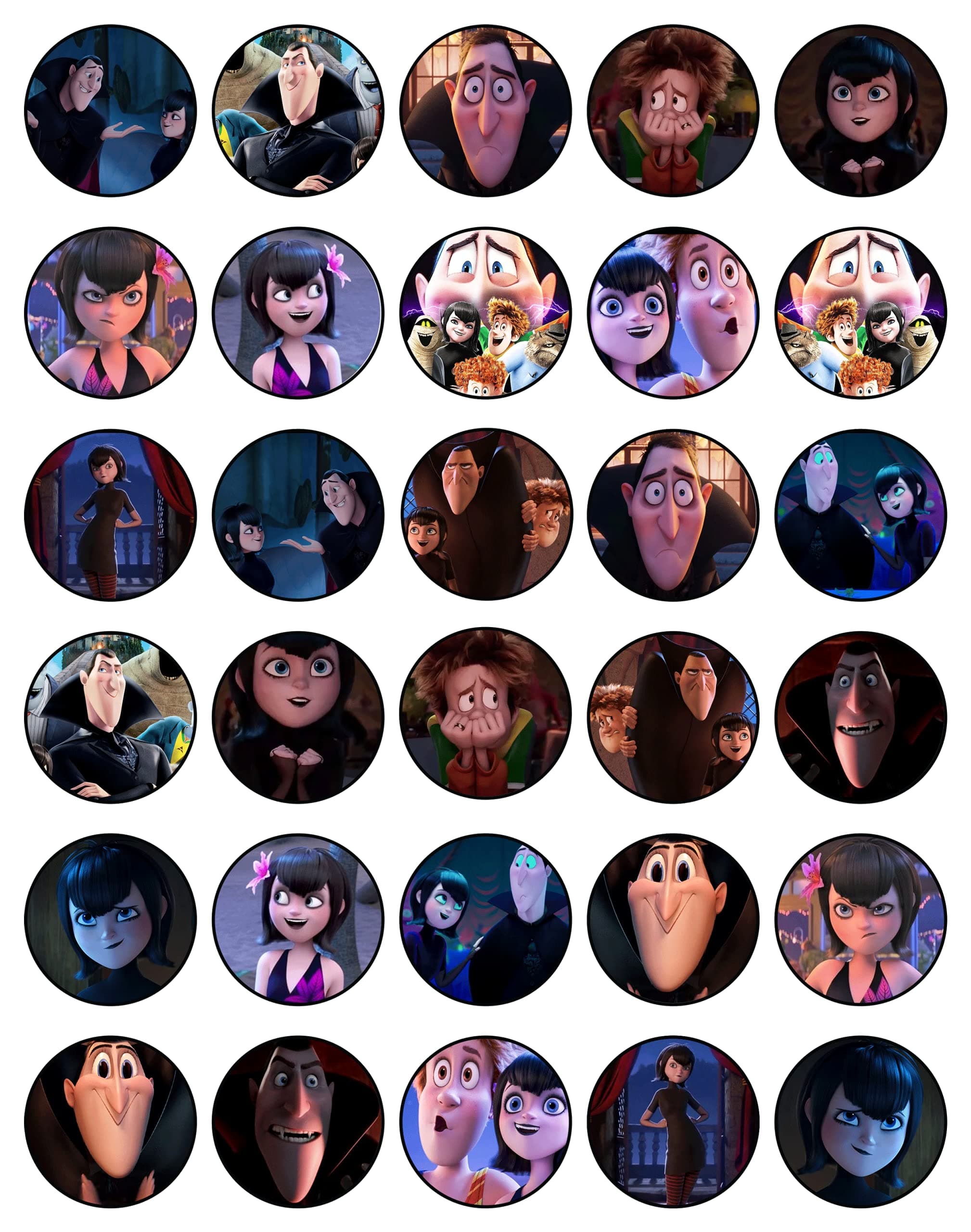 3D Design & Tools Edible Cupcake Toppers – Hotel Transylvania Party Collection of Edible Cake Decorations