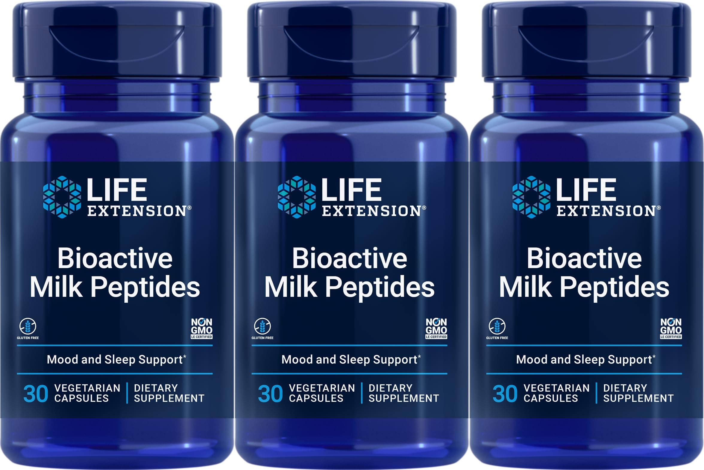 Life Extension Bioactive Milk Peptides, 30 Vegetarian Capsules (Pack of 3)