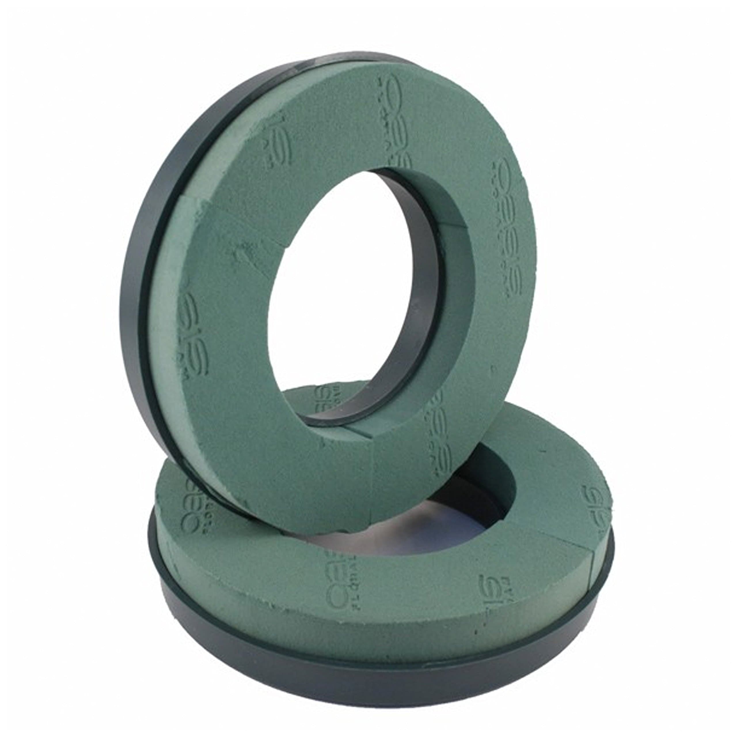 Diamante Crafts2 x Oasis Foam Rings with Plastic Backed Naylorbase Wreath Ring - 10" 12" 14" (10" Oasis Ring x 2 - Naylorbase)