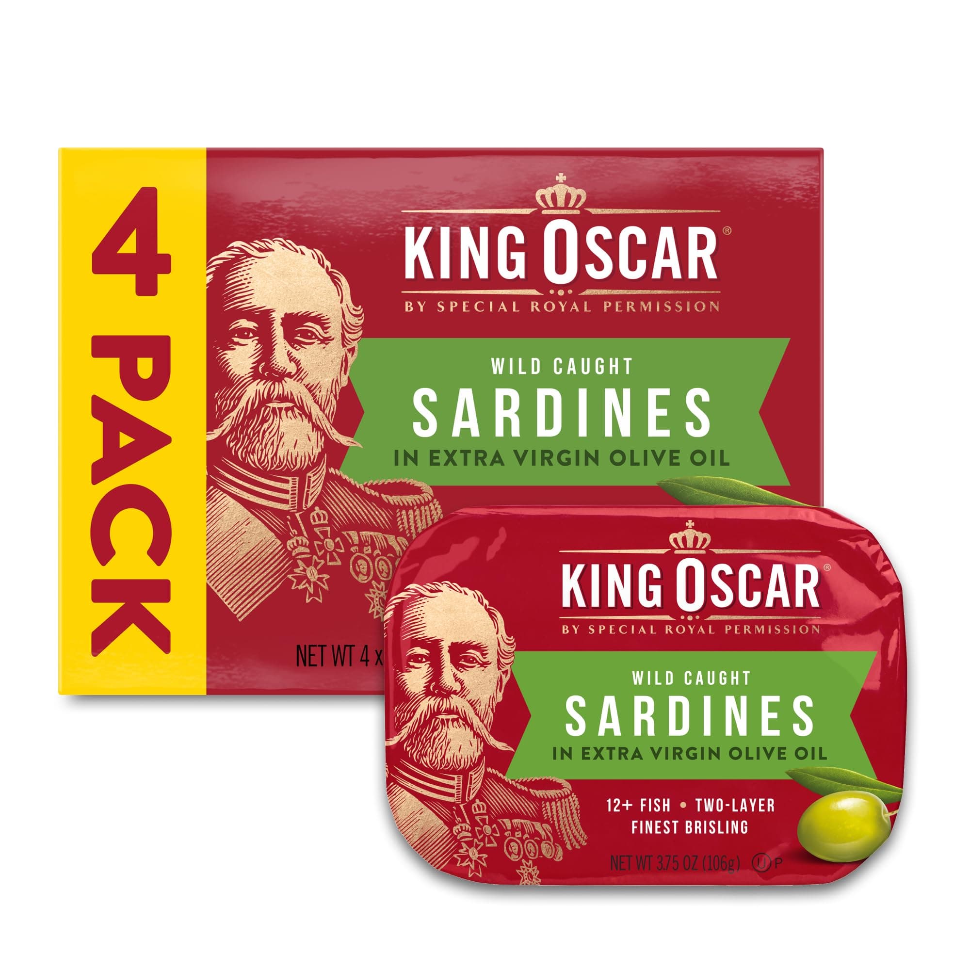 King Oscar in Extra Virgin Olive Oil Sardines, 15 Ounce