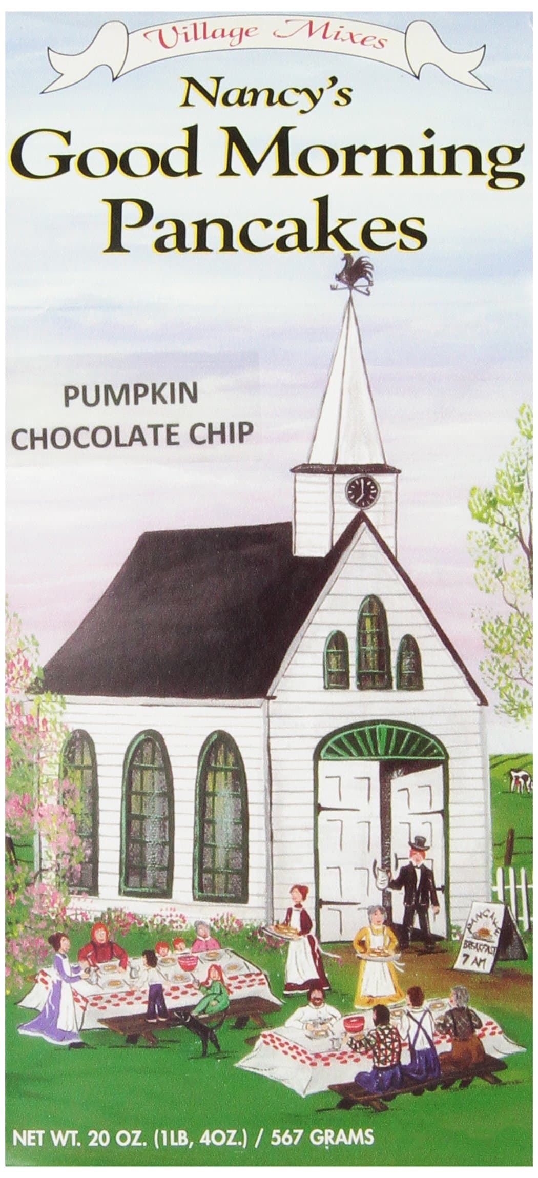 Village Mixes Good Morning Pumpkin Chocolate Chip Pancakes, 20-Ounce Boxes (Pack of 4)