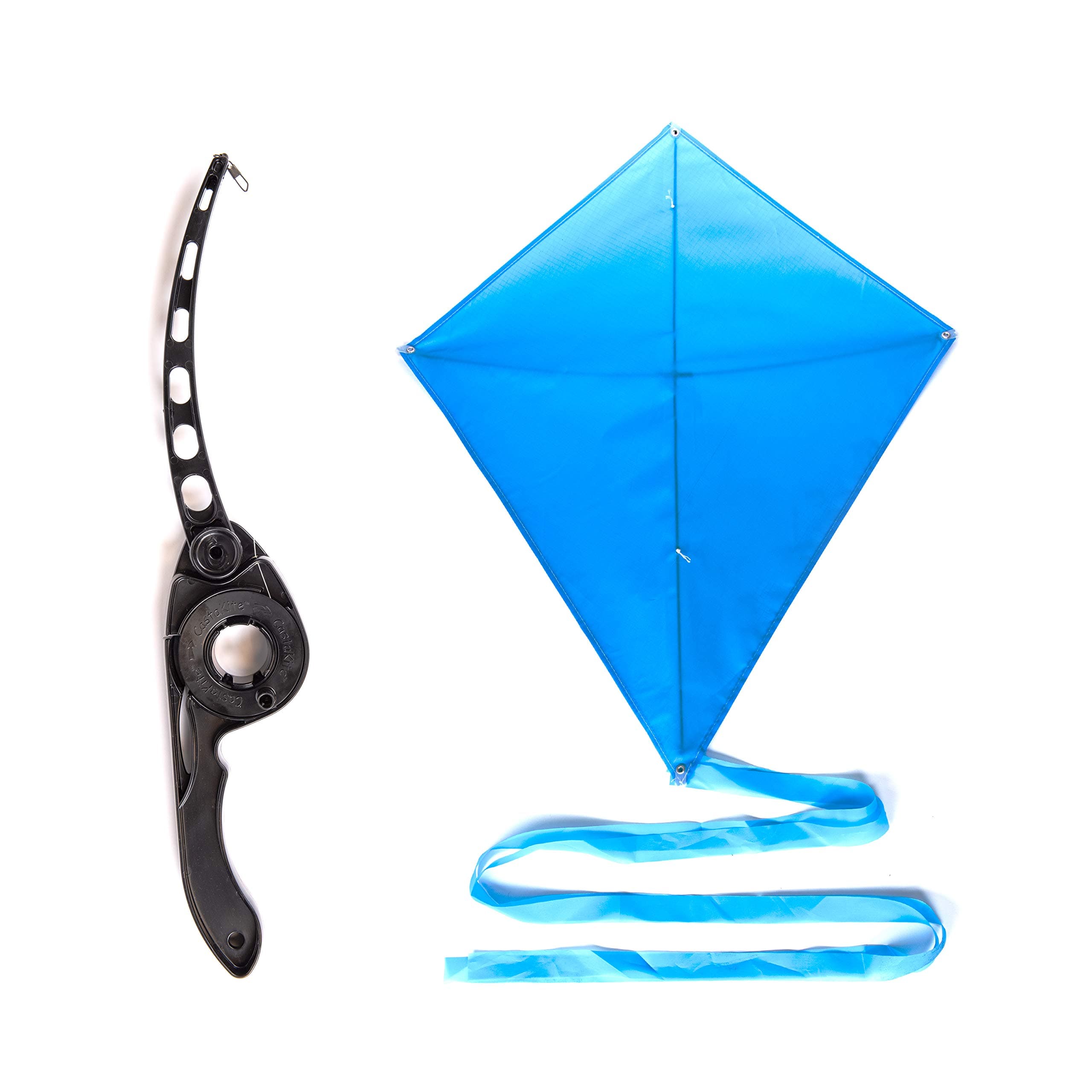 Kite and Flying Handle for Kids - Easy to Fly Kite with Reel and String - Integrated Kite Line Winder Grip Wheel - Best Easy Flyer Kite with Long Tail Perfect for The Beach or Park