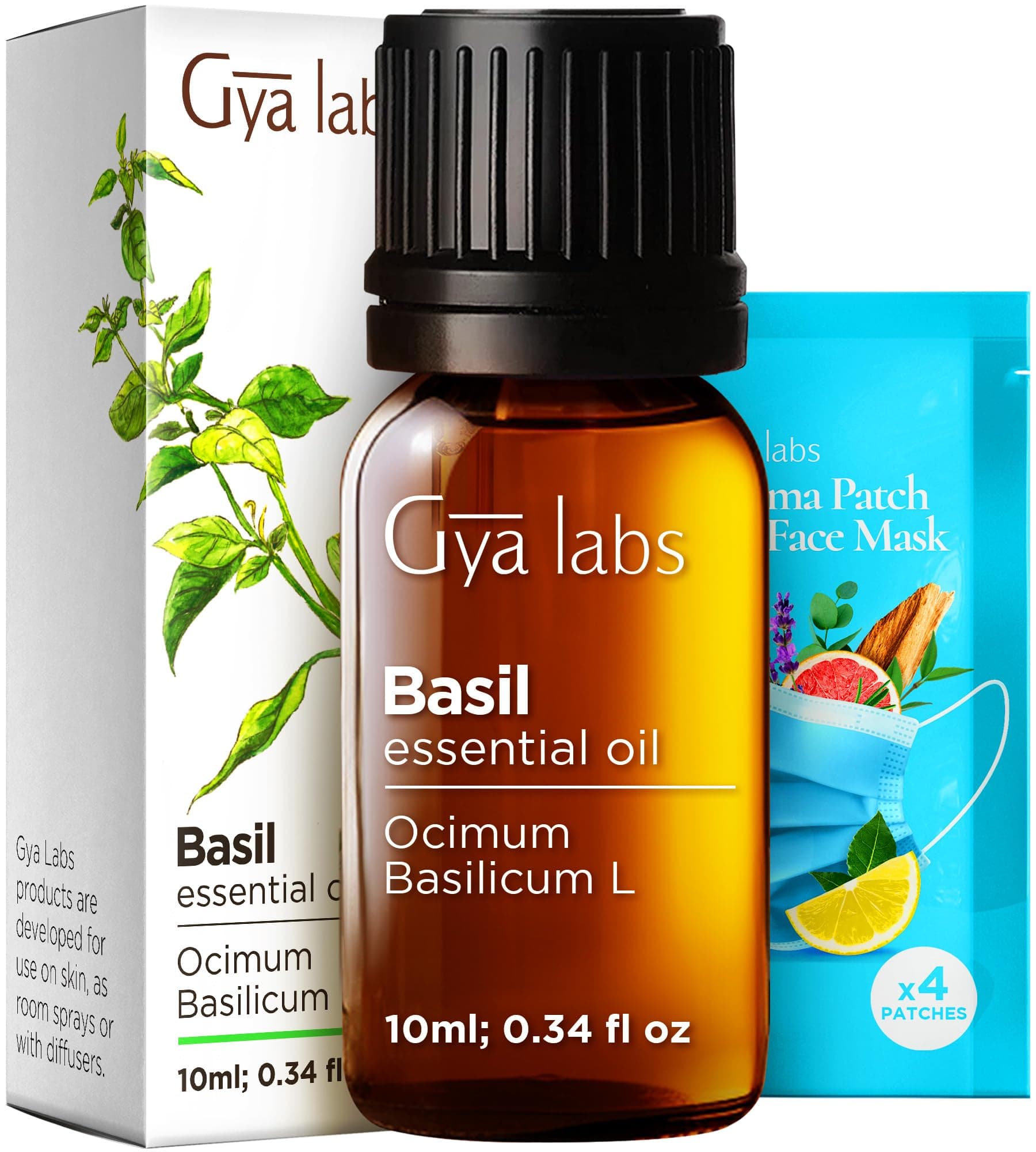 Gya Labs (Basil) - Basil Essential Oil 10ml 100% Natural and Organic Gya Labs