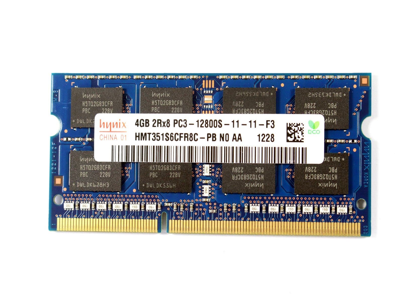 Hynix 4GB PC3-12800 DDR3 1600MHz Non-ECC Unbuffered HMT351S6CFR8C-PB
