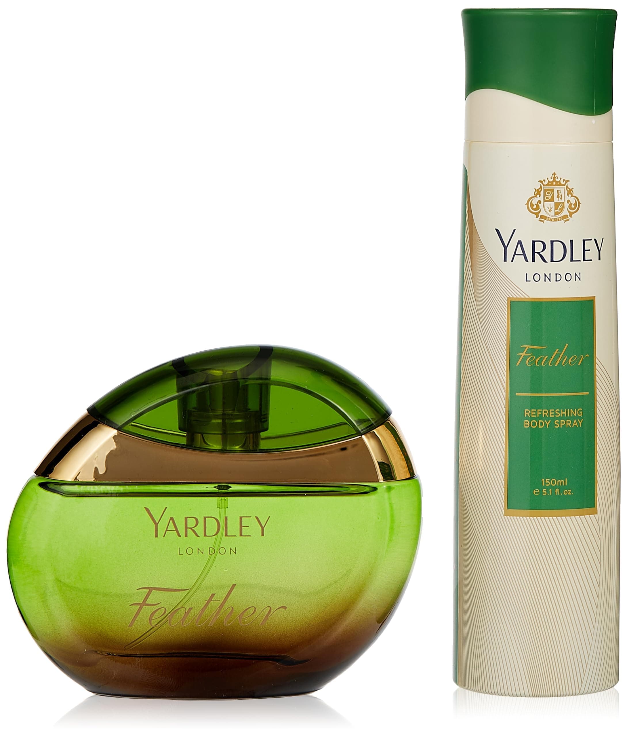 Yardley Feather Perfumed Gift Set For Sophisticated Women - Eau De Parfum 100 ml + Body Spray 150 ml