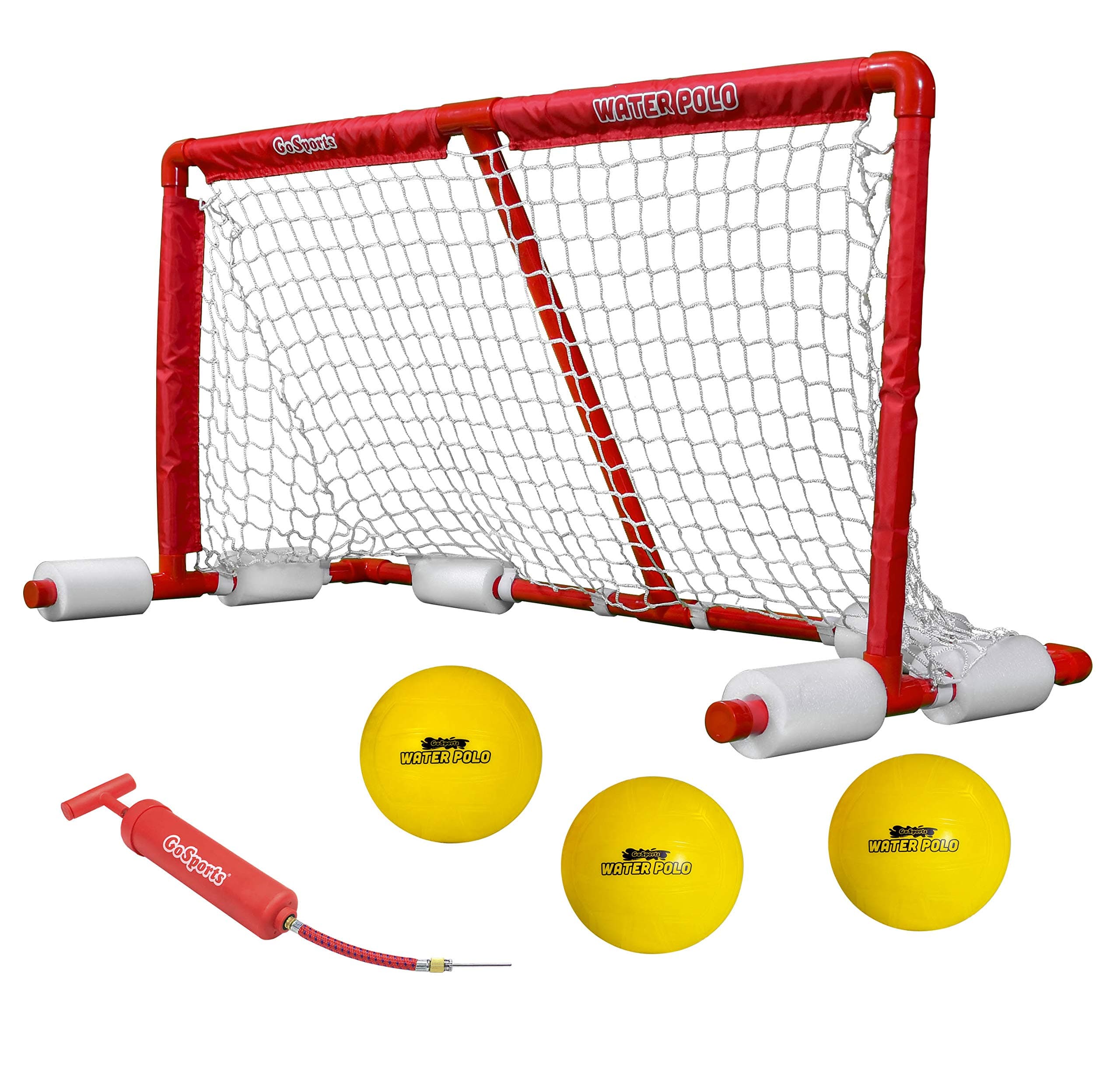 GoSports Floating Water Polo Game Set | Must Have Summer Pool Game | Includes Goal and 3 Balls