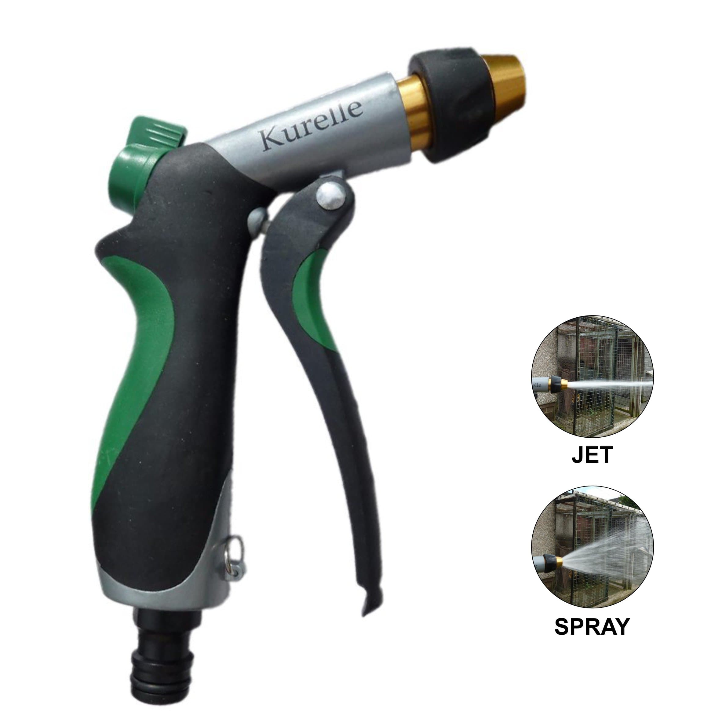 Kurelle Adjustable Garden Watering Pistol Spray Nozzle Gun High Pressure Perfect For Washing Car, Watering Plants And Cleaning Pet, Lawns.