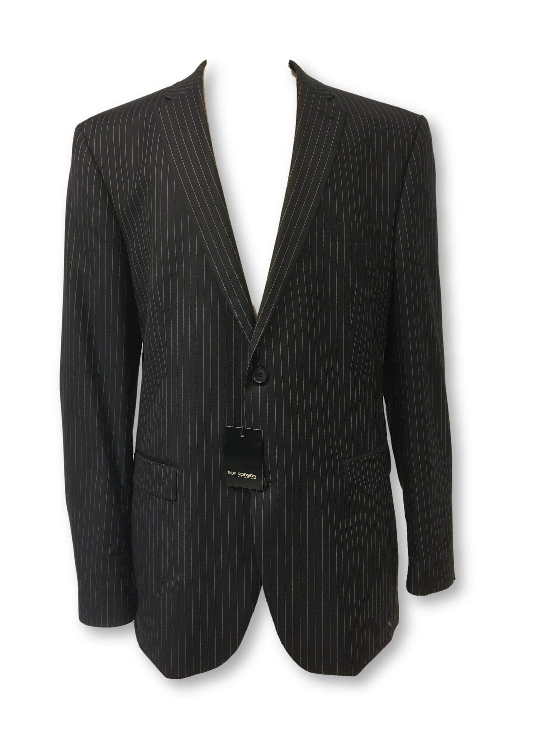 Roy Robson shape 2 piece suit in navy stripe - 46L