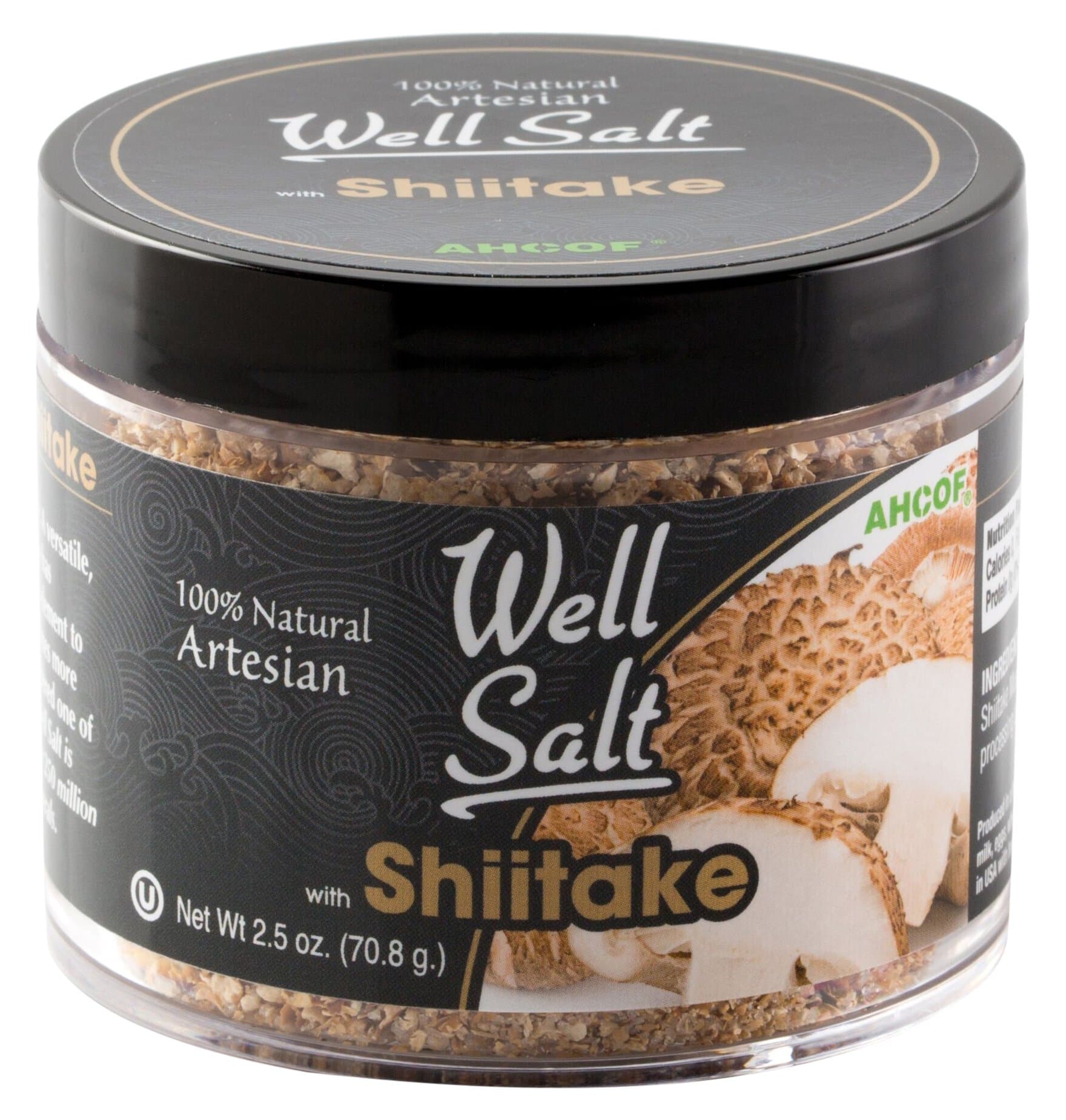 AHCO Foods 100% Natural Artesian Well Salt, Shiitake, 2.5 Ounce