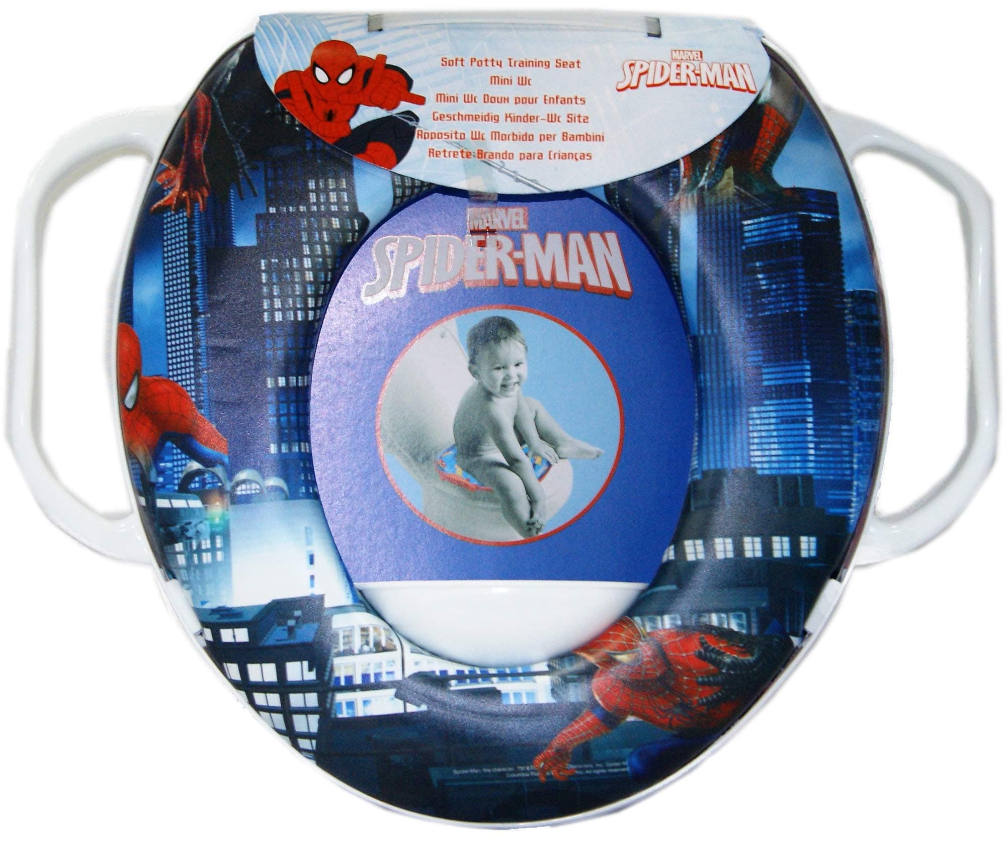 Spiderman Soft Padded Potty with Handle Toilet Training Seat,Official Licensed