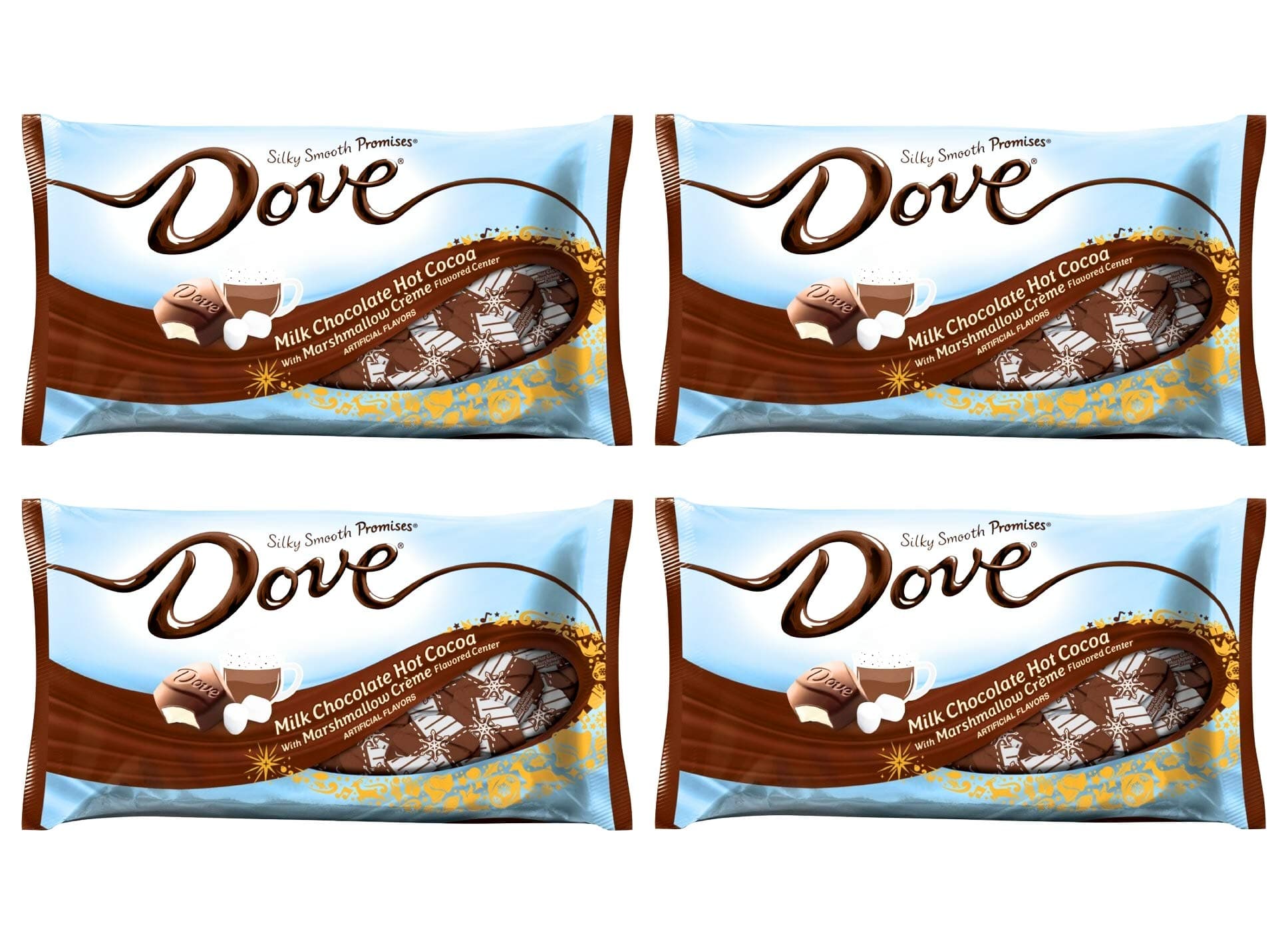 Dove Milk Chocolate Hot Cocoa Promises with Marshmallow Creme- Pack of 4 Bags - 7.94 oz Per Bag (Hot Cocoa 4 Pack)