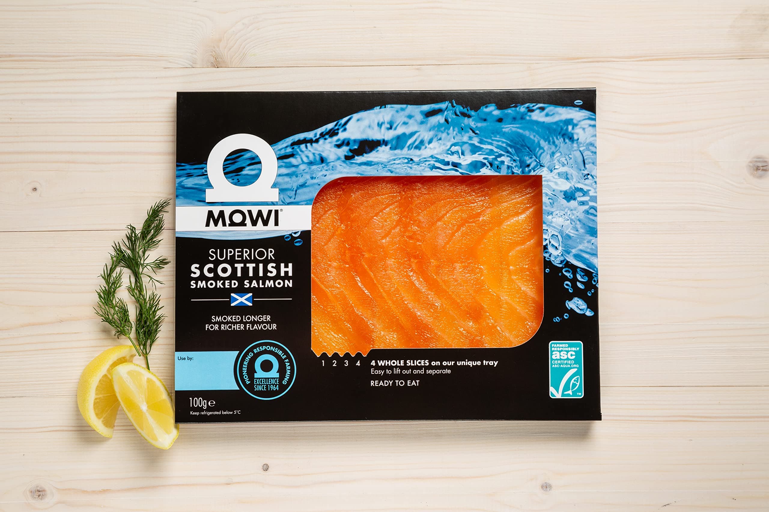 Mowi Smoked Scottish Salmon Slices, 100g