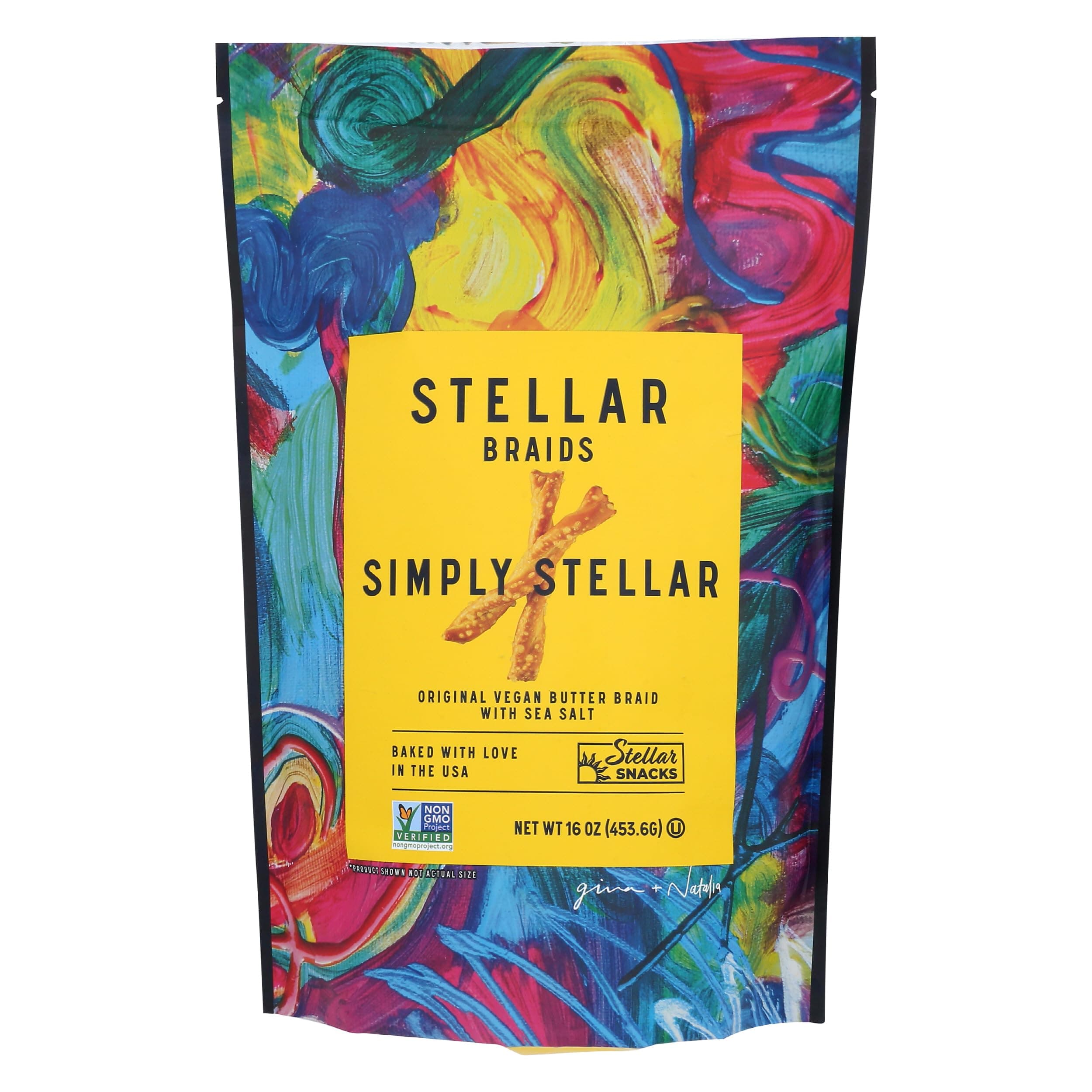 Stellar Snacks Simply Stellar Pretzels, 16 Oz Large Resealable Bag, Vegan, Non-GMO, Gourmet Pretzel Sticks, Braids, Rods, Twists (16 Ounce, Stellar)
