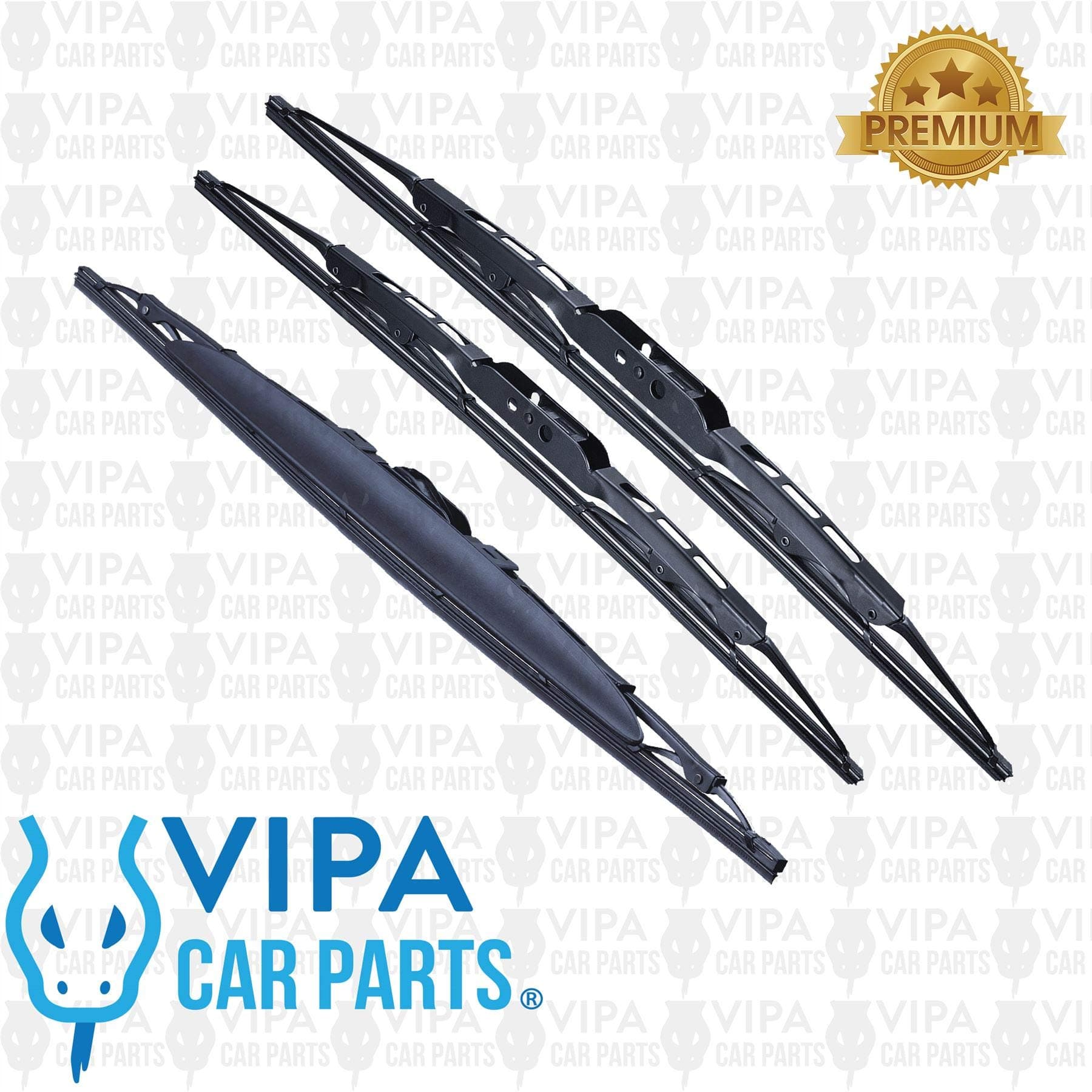 Vipa Car Parts Premium Wiper Blade Set | fits: SMART CITY-COUPE Coupe (Jul 1998 to Jan 2004) | All-Weather Performance | Durable, Streak-Free Windshield Wipers | Easy Installation