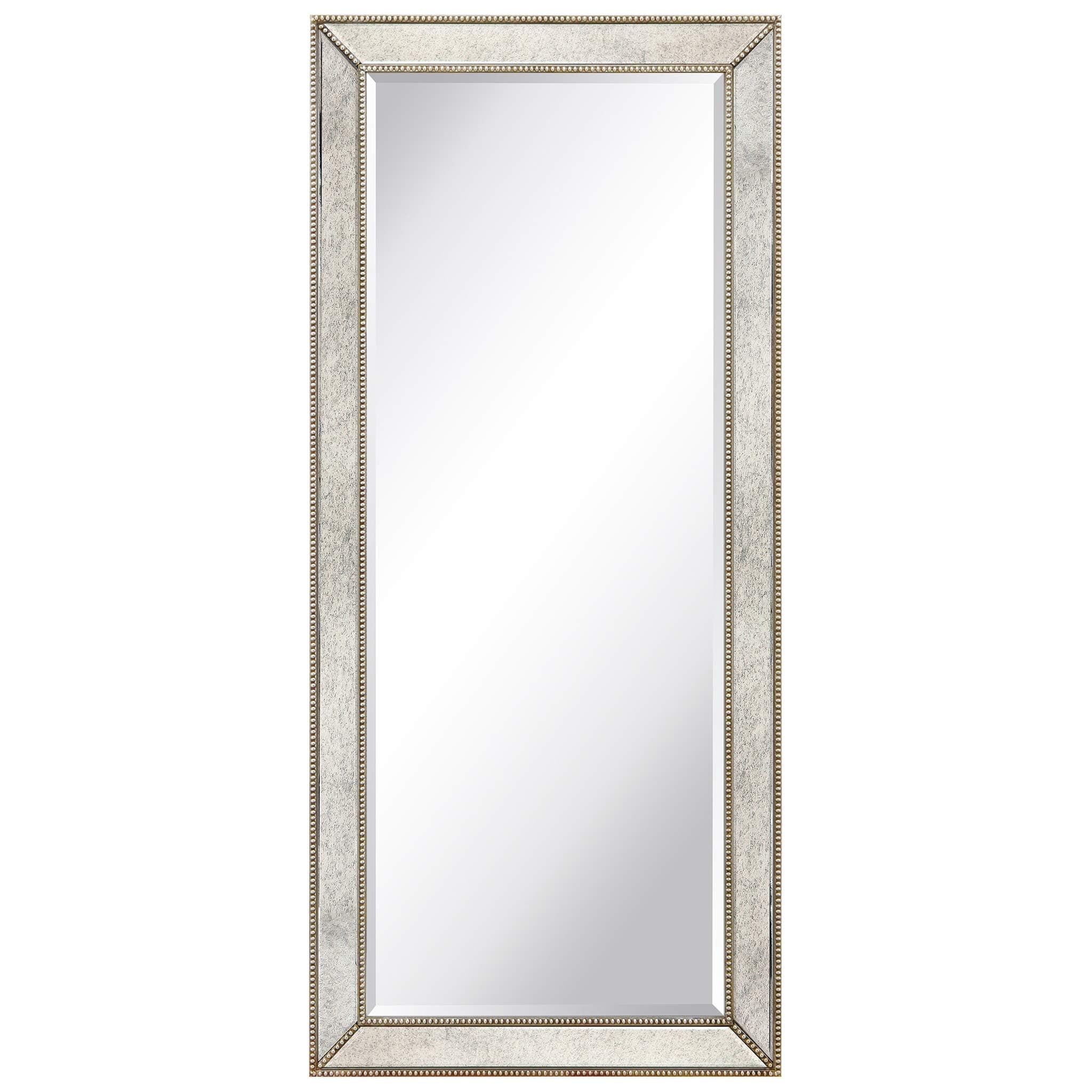 Empire Art Direct Solid Wood Frame Wall Mirror, 1"-Beveled Center Antique Mirror for Bathroom, Bedroom, Living Room, Ready to Hang, 24" x 54"