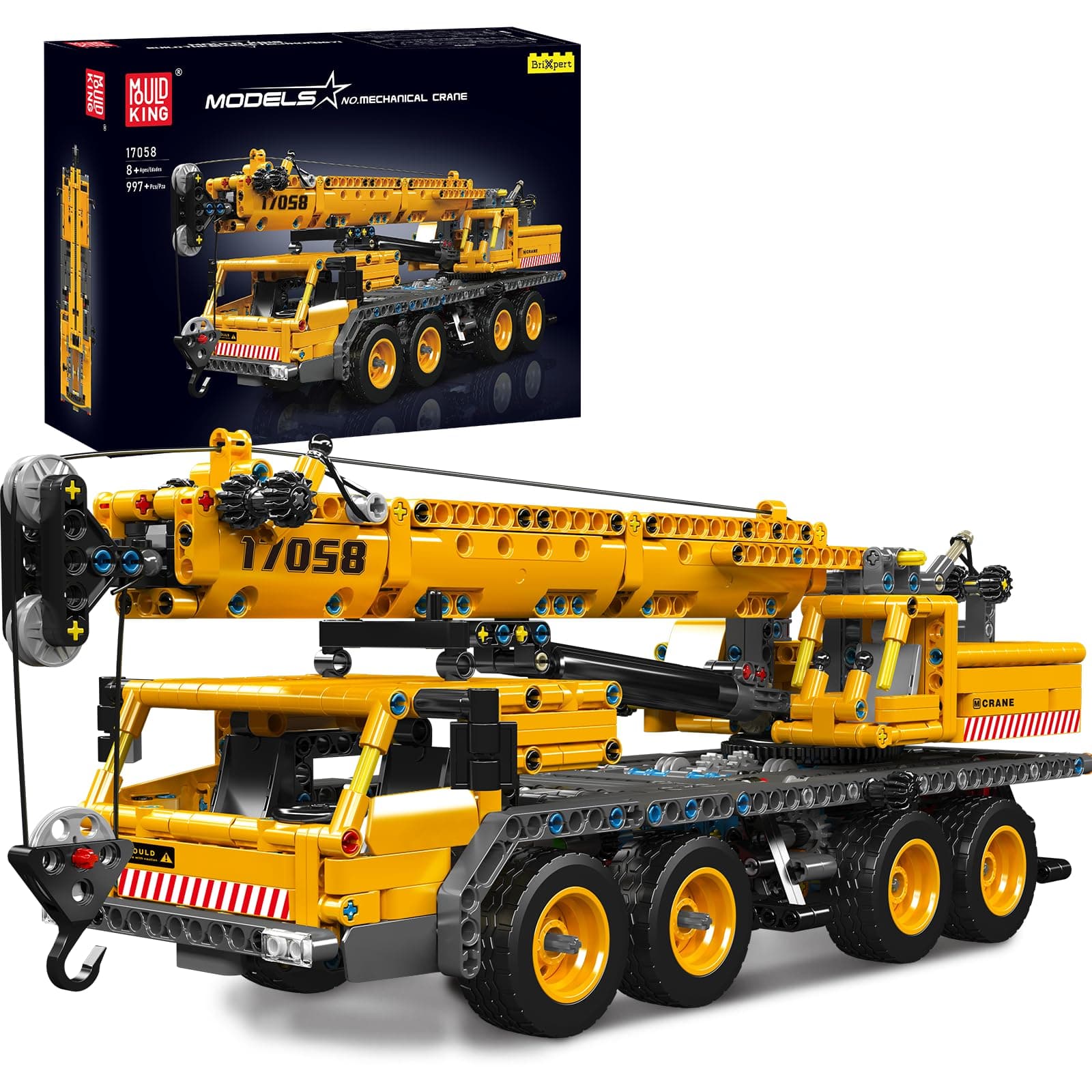 17058 City Mobile Crane Truck Toy Building Set, Construction Vehicle Model Blocks Kit for Adults, Toys Gifts for Kids Children, Playset for Boys and Girls Ages 8+(997 Pieces)